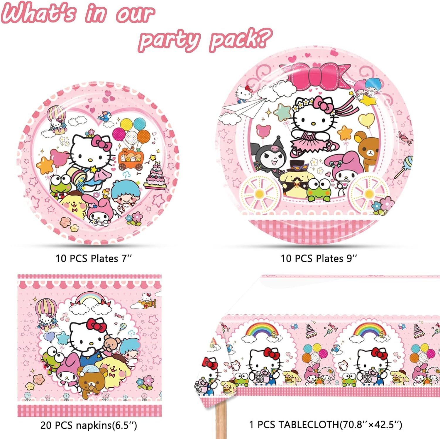 Kitty Birthday Party Supplies Set for Girls