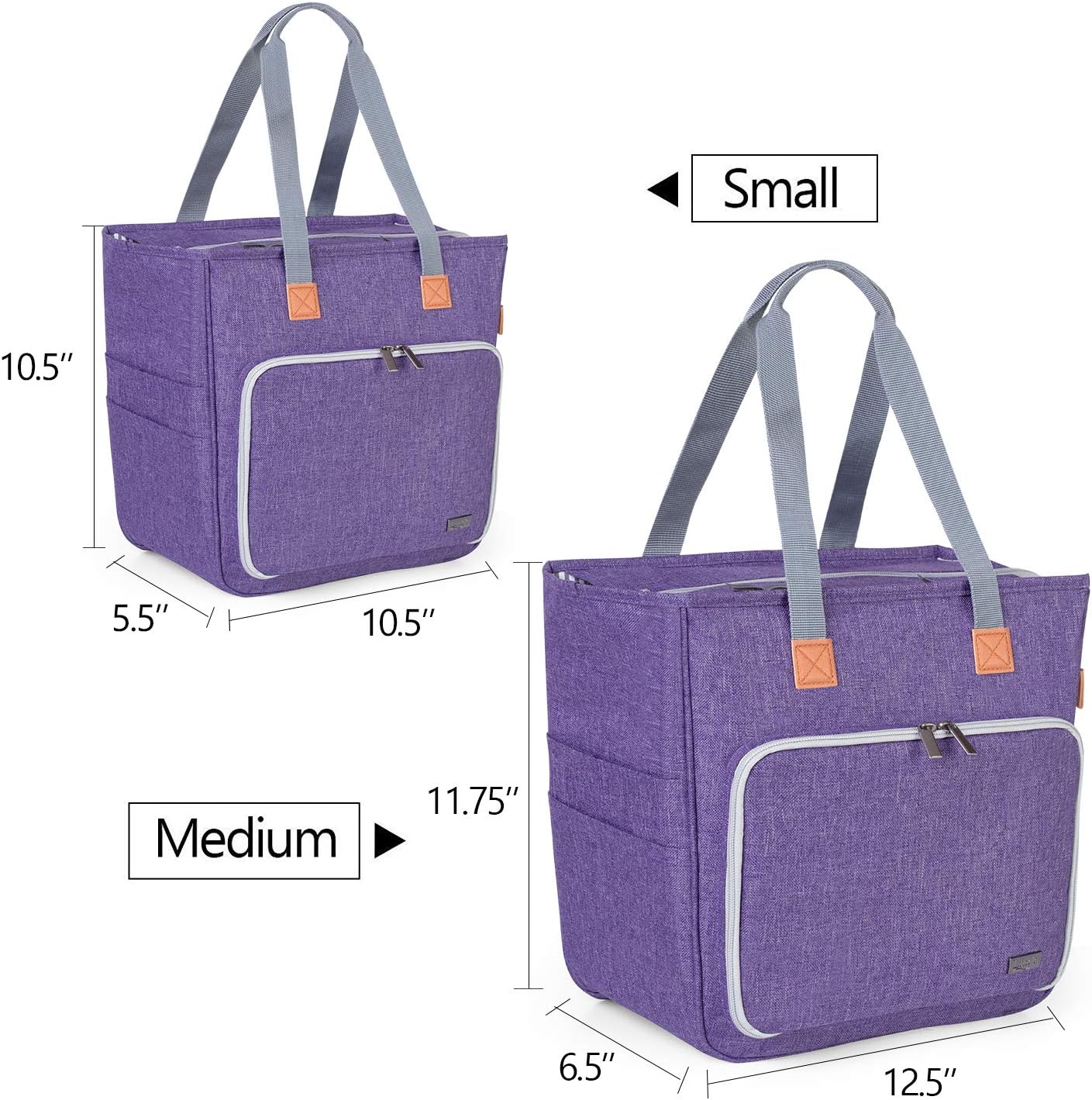 LUXJA Knitting Tote Bag Purple
