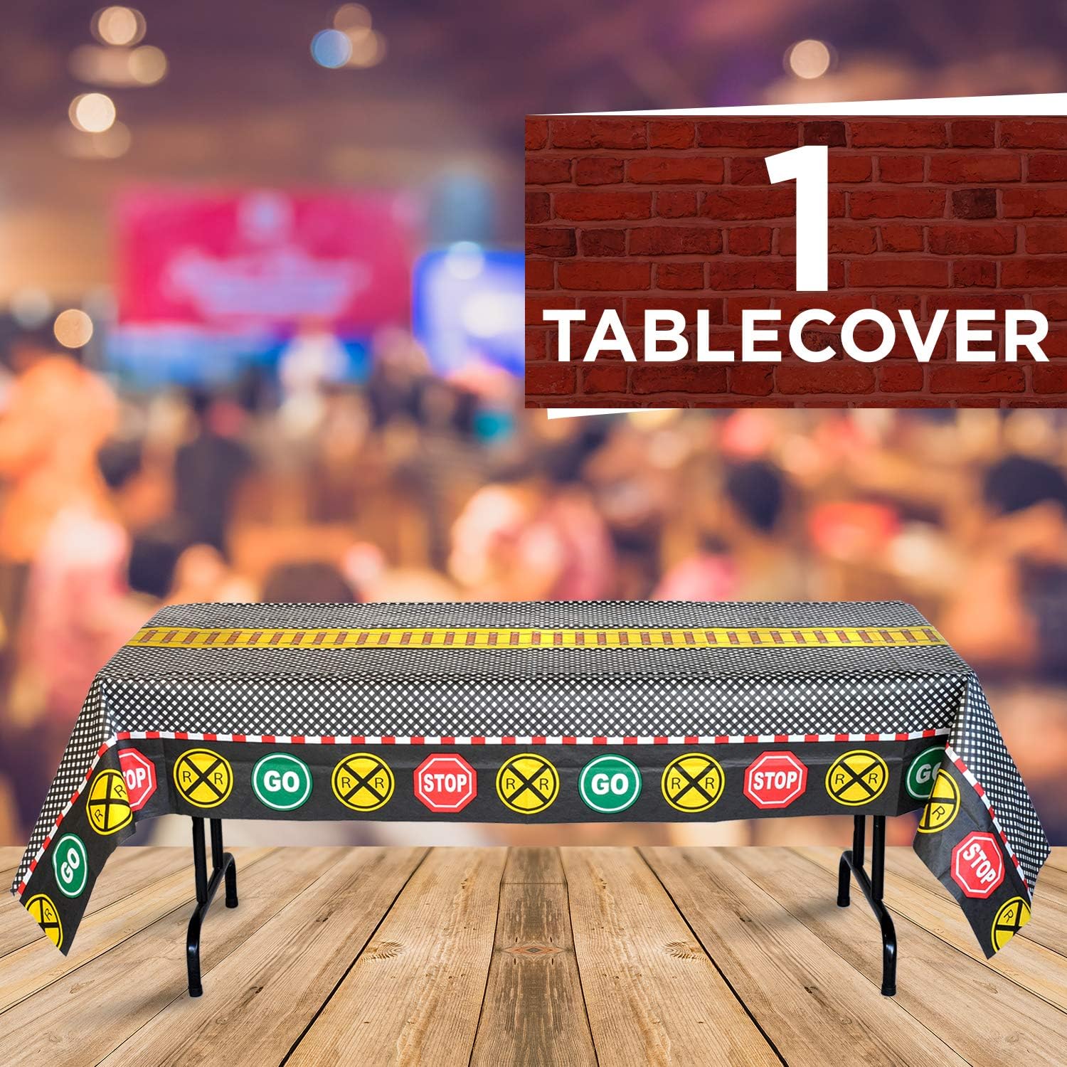Railroad Party Disposable Paper Table Cover 108 x 54