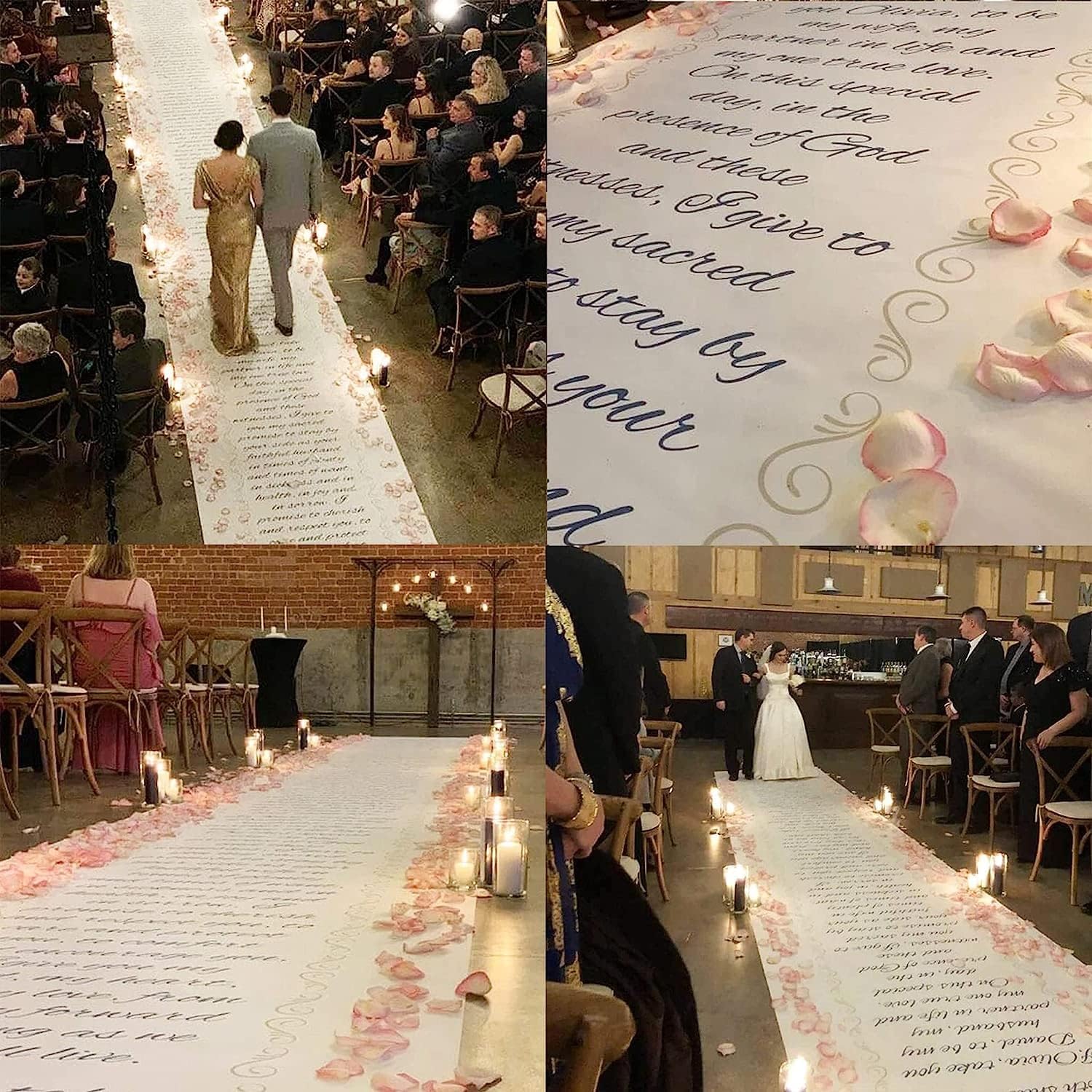 VictoryStore Custom Printed Wedding Aisle Runner 54 Inches Wide
