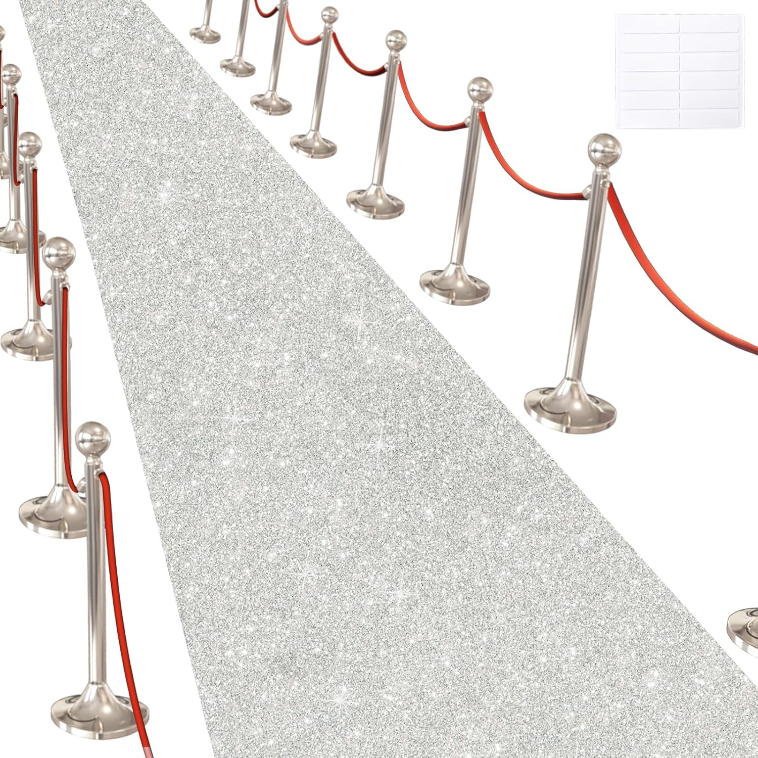 Glitter Carpet Runner Party 200 GSM Non-Woven with Adhesive