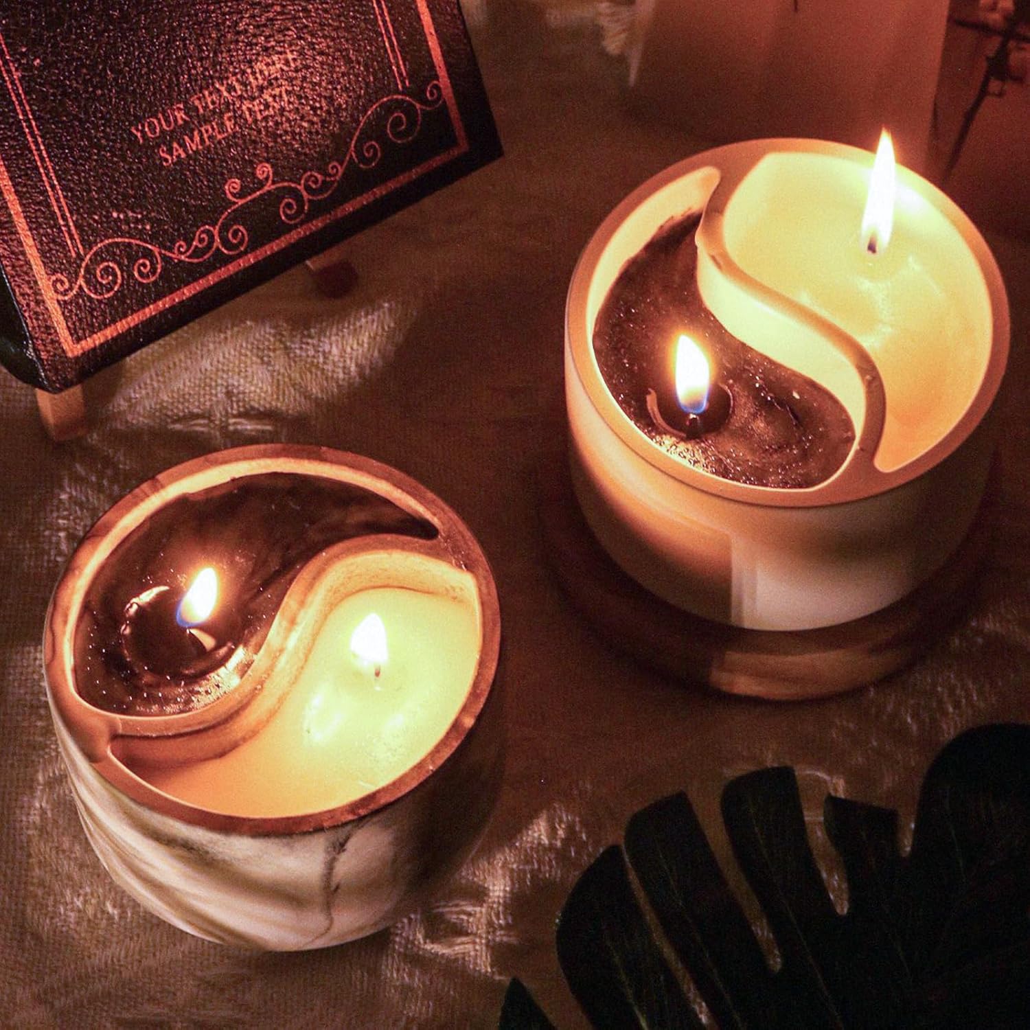 Tai Chi Candle Holder Resin Mold in Yin Yang Design