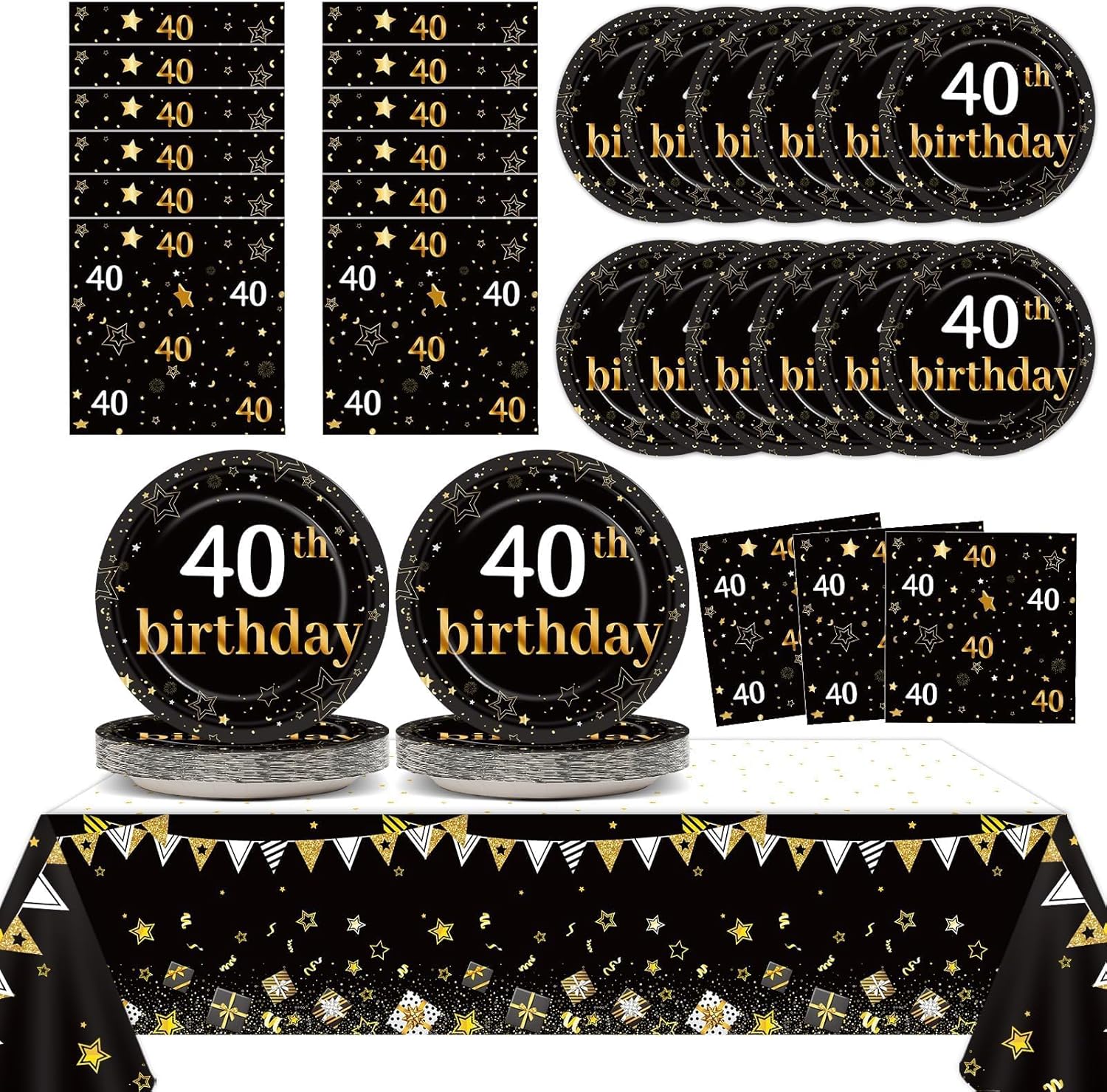 40th Birthday Party Decorations Set for 24 Guests