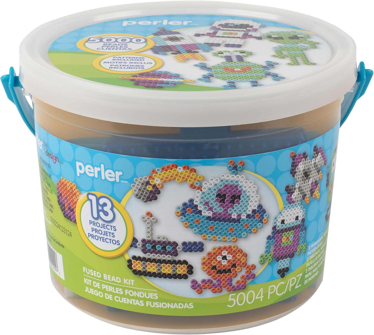 Perler 80-42994 Fused Bead Activity Bucket with 5004 Pieces