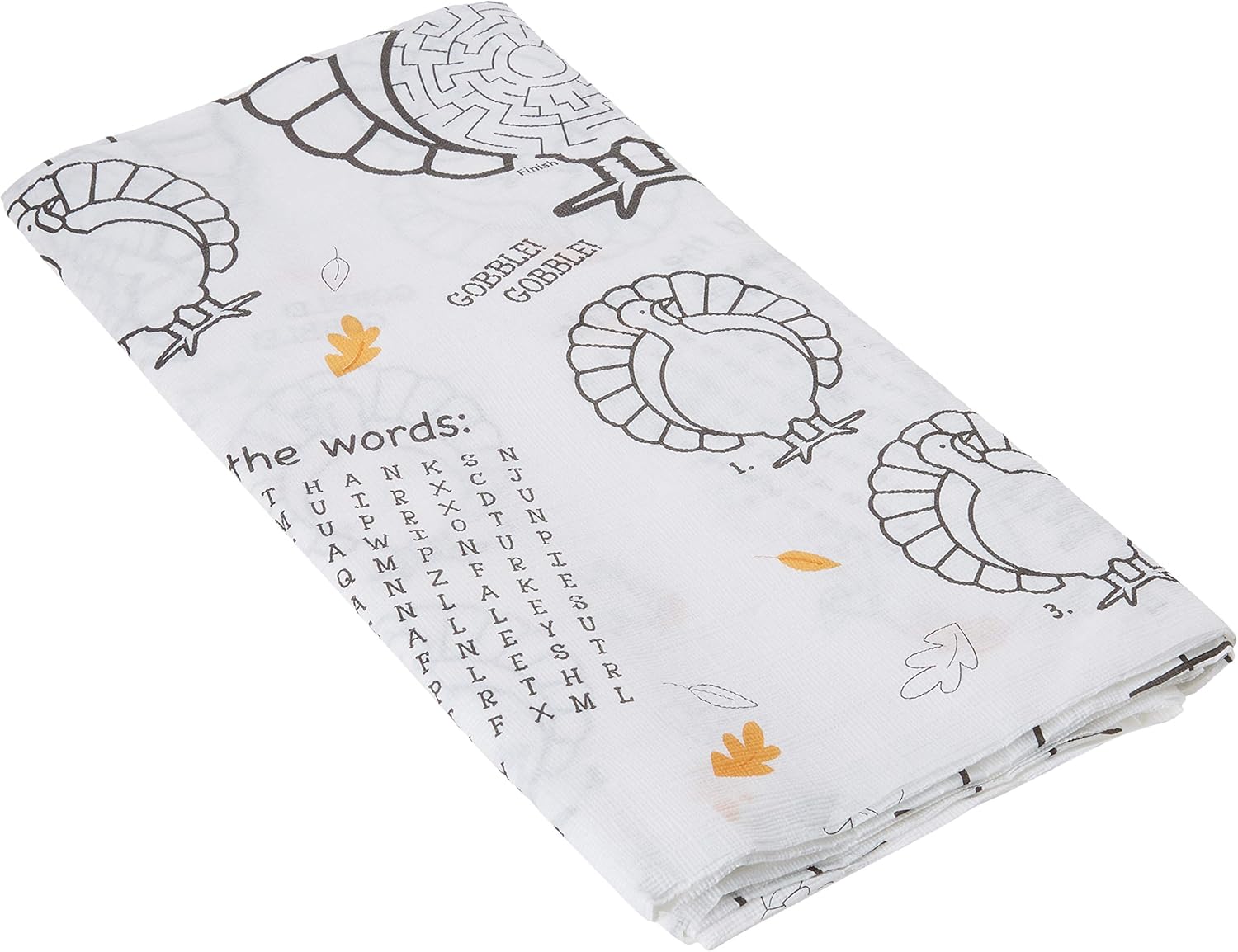Creative Converting Thanksgiving Kids Activity Tablecover 54x88 White