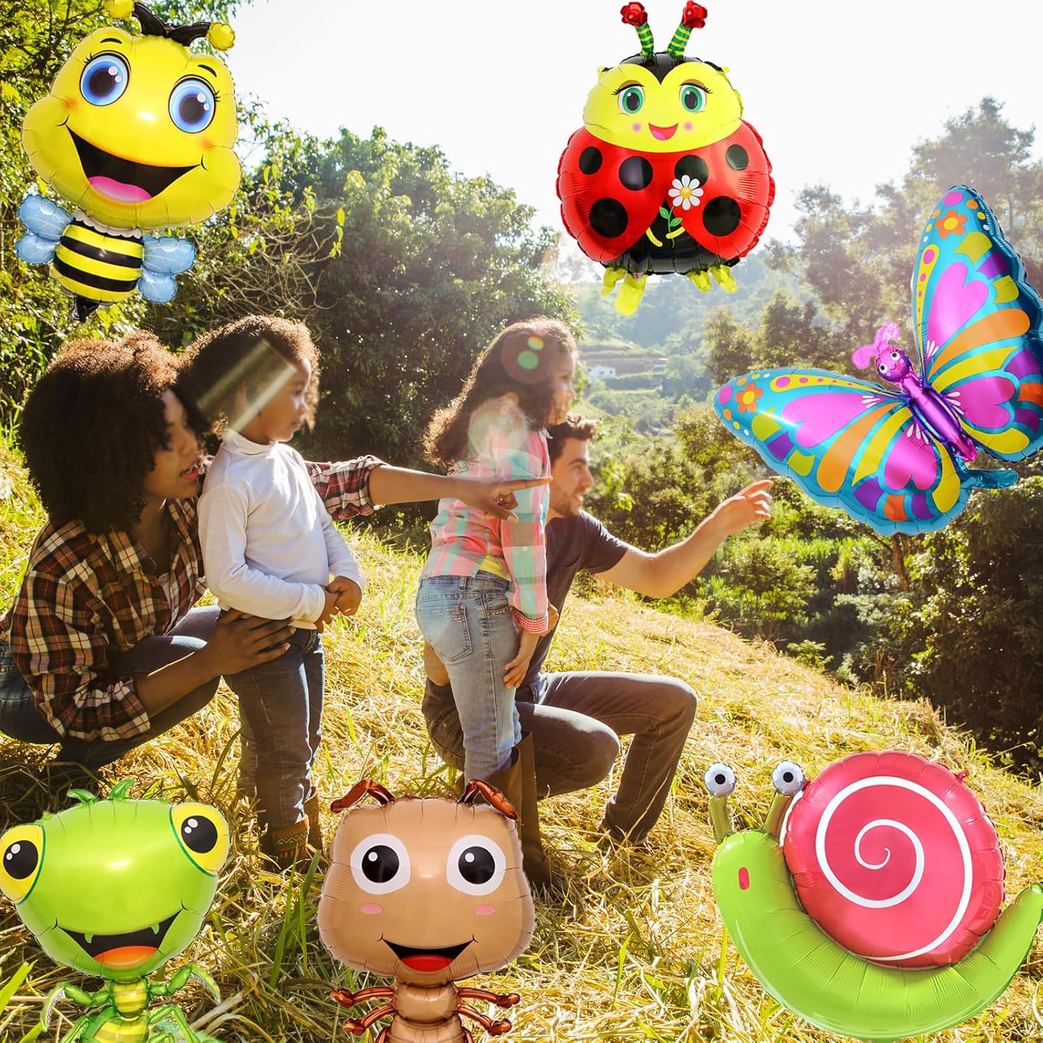 6Pcs Insect Themed Balloons Set for Parties