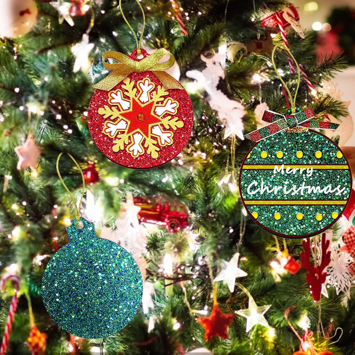 SFATT Resin Ornaments Round Christmas Molds for Epoxy DIY