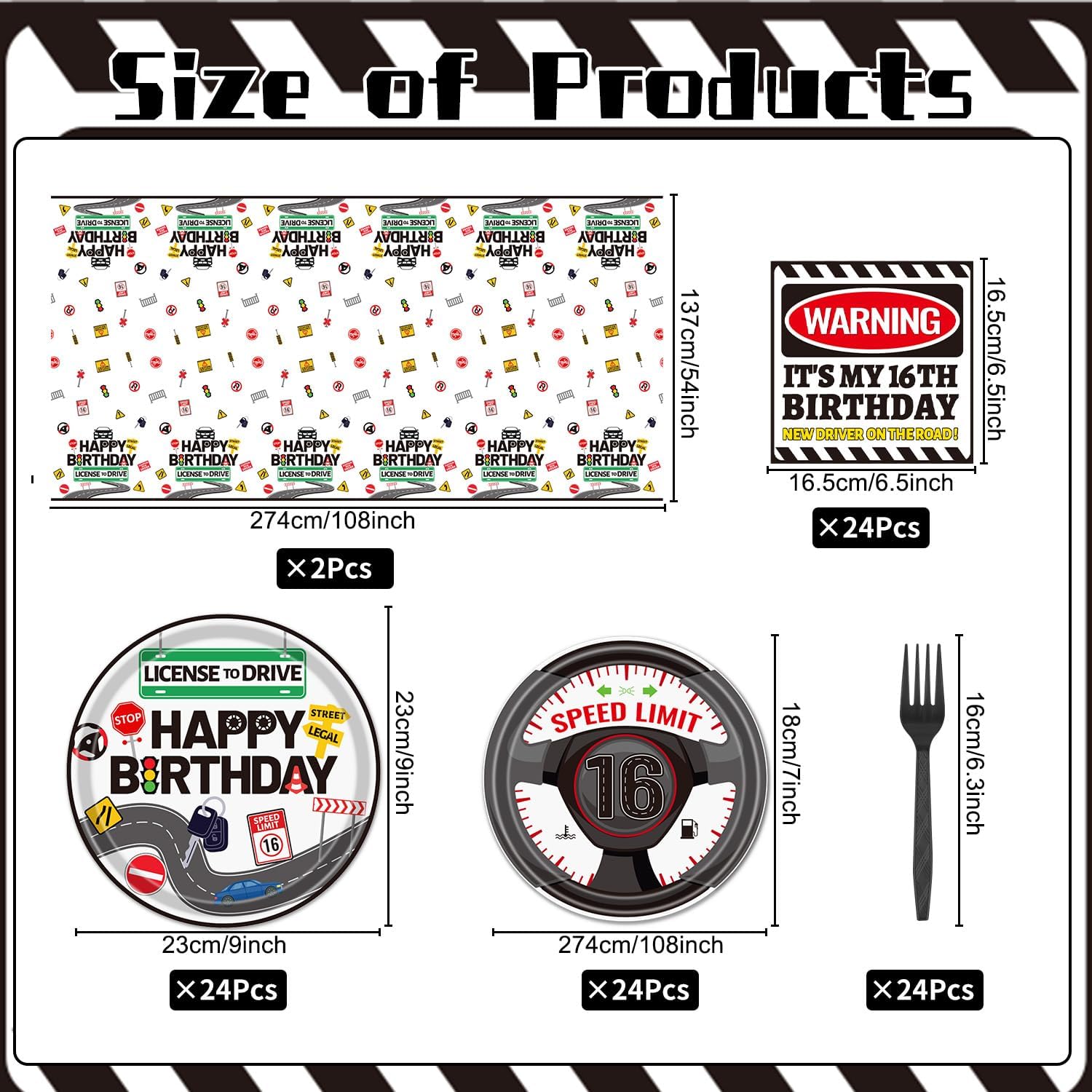 Drivers License 16th Birthday Party Table Set