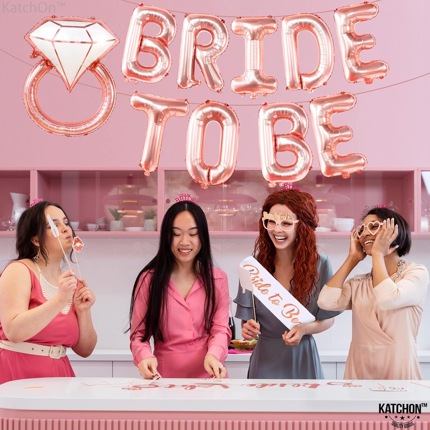 Rose Gold Bride To Be Balloons Set of 11