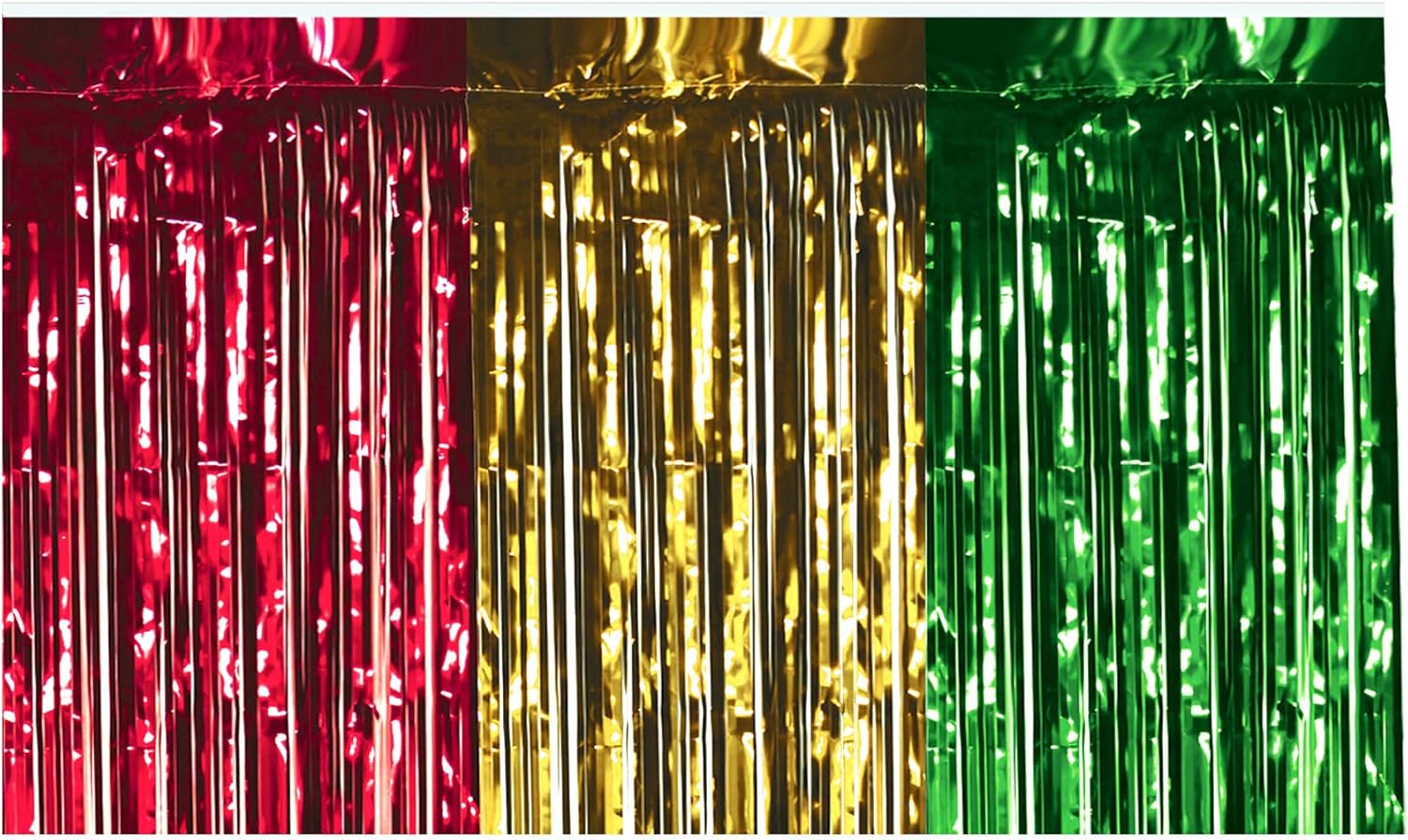 Beistle Metallic Table Skirting Red Gold Green 1 Count