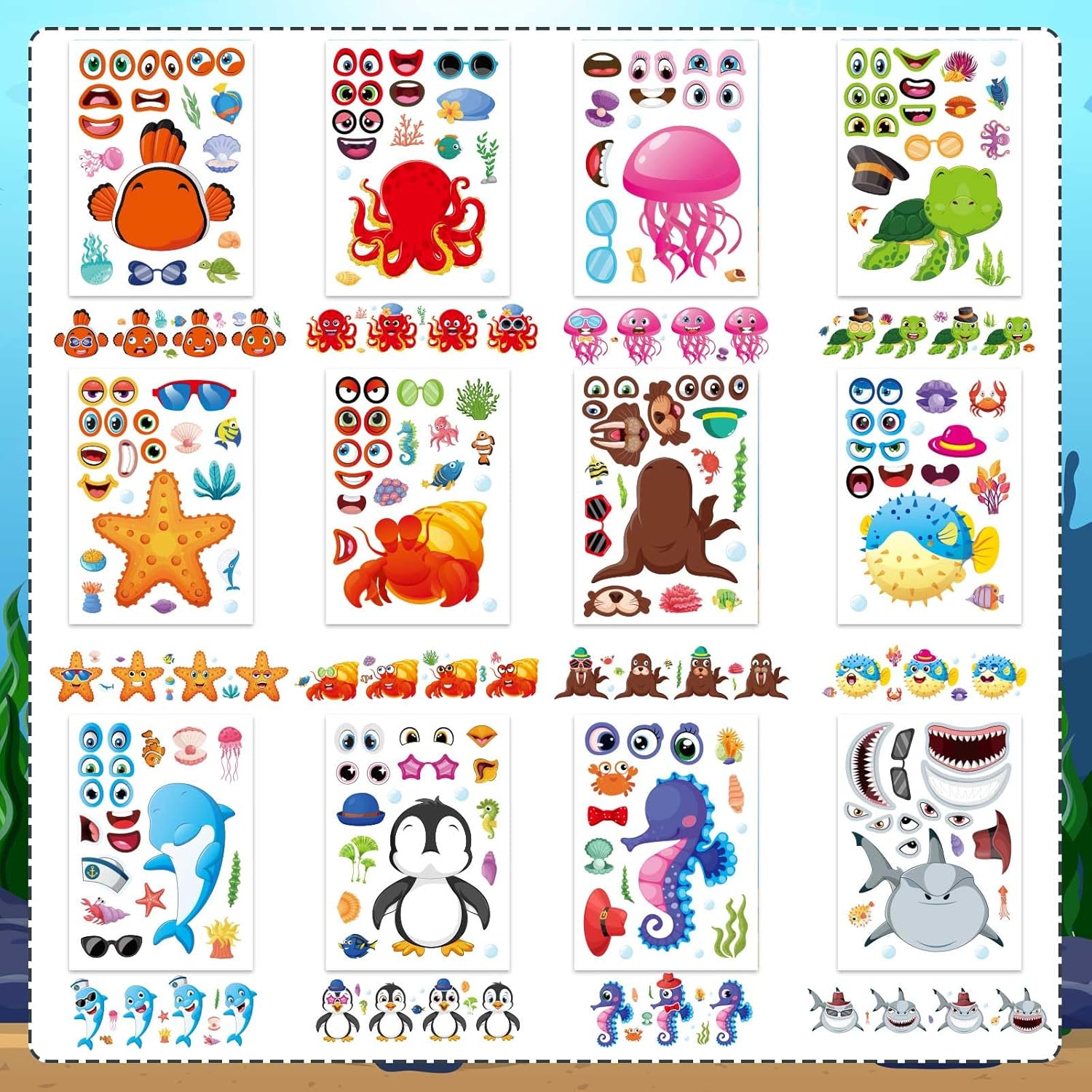 Ocean Stickers for Kids 48 Sheets Creative Sea Creatures