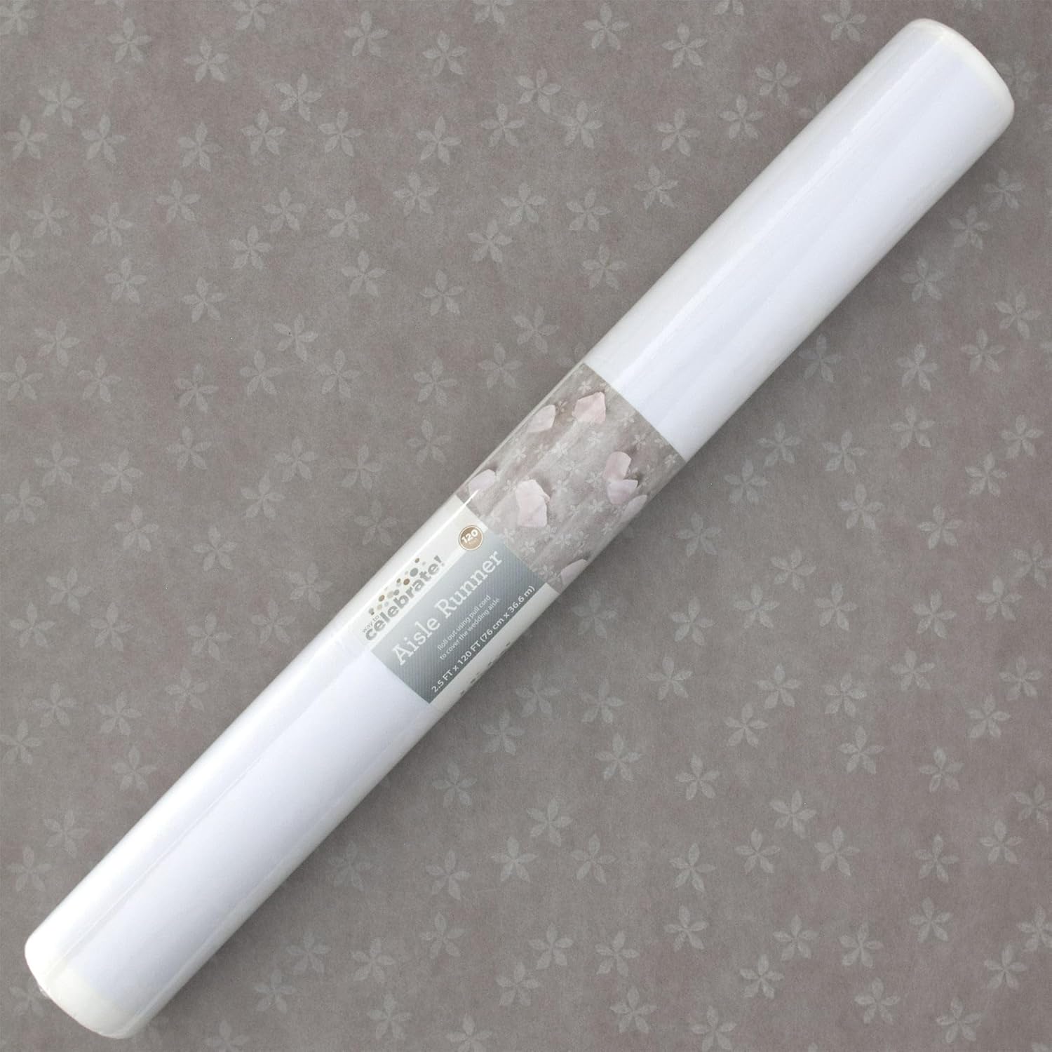 White Aisle Runner 25ft Wide x 120ft Long Wedding Floral