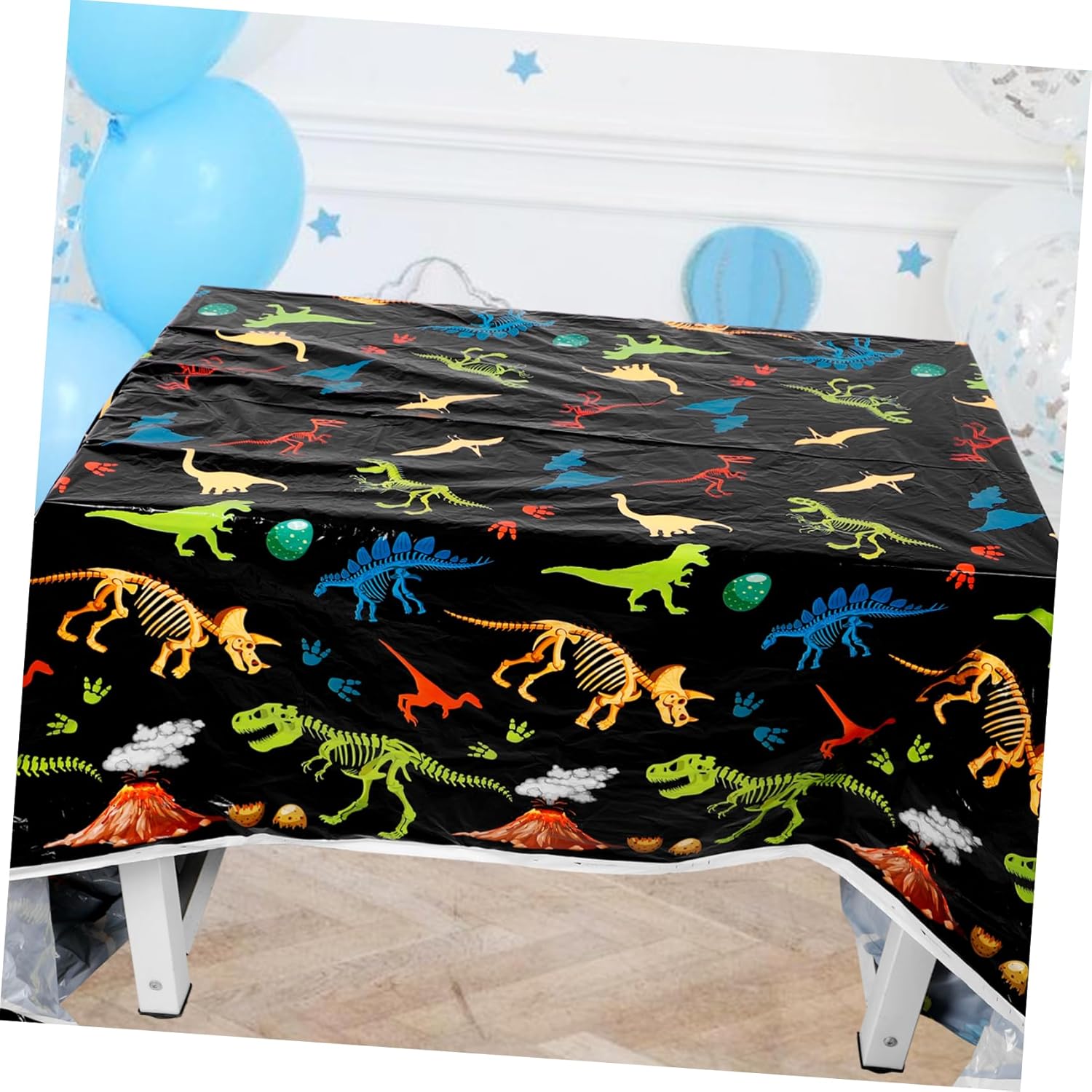 VICASKY Dinosaur Themed Birthday Tablecloth for Parties and Gatherings