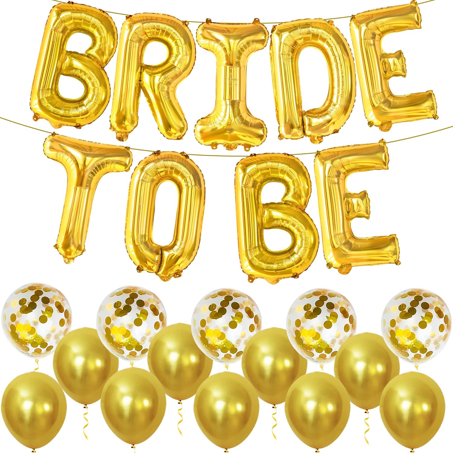 KatchOn Gold Bride To Be Balloon Set 16 Inch Pack of 23