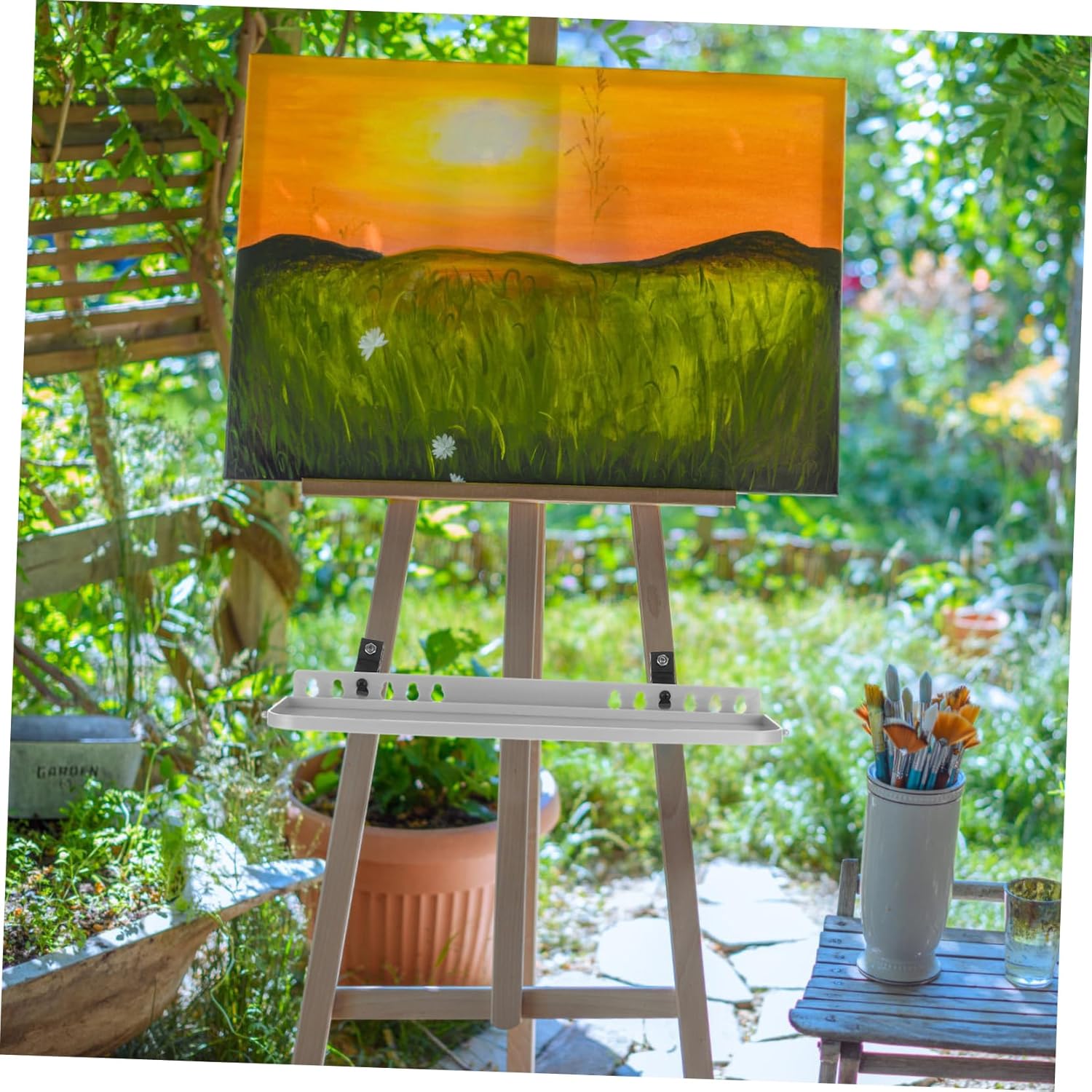Jojofuny Portable Easel Tray for Painting Supplies