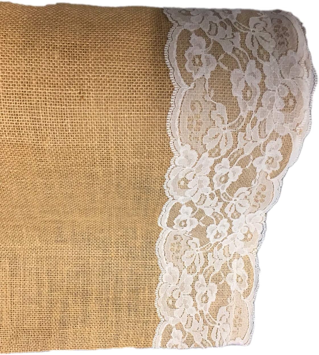 AAYU Premium 40 Inch x 10 Foot Burlap Aisle Runner