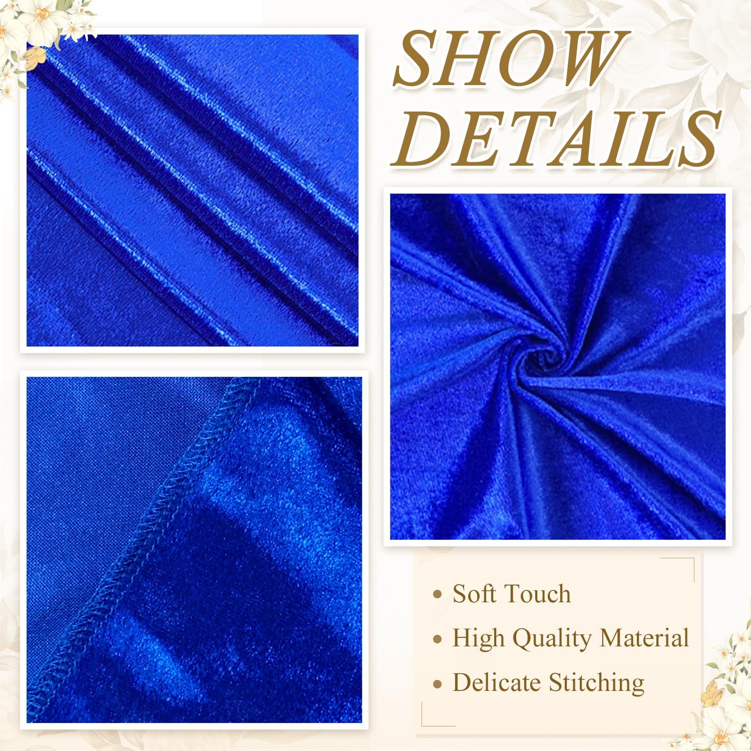 Velvet Blue Aisle Runner for Wedding 2FTx15FT Carpet Decor