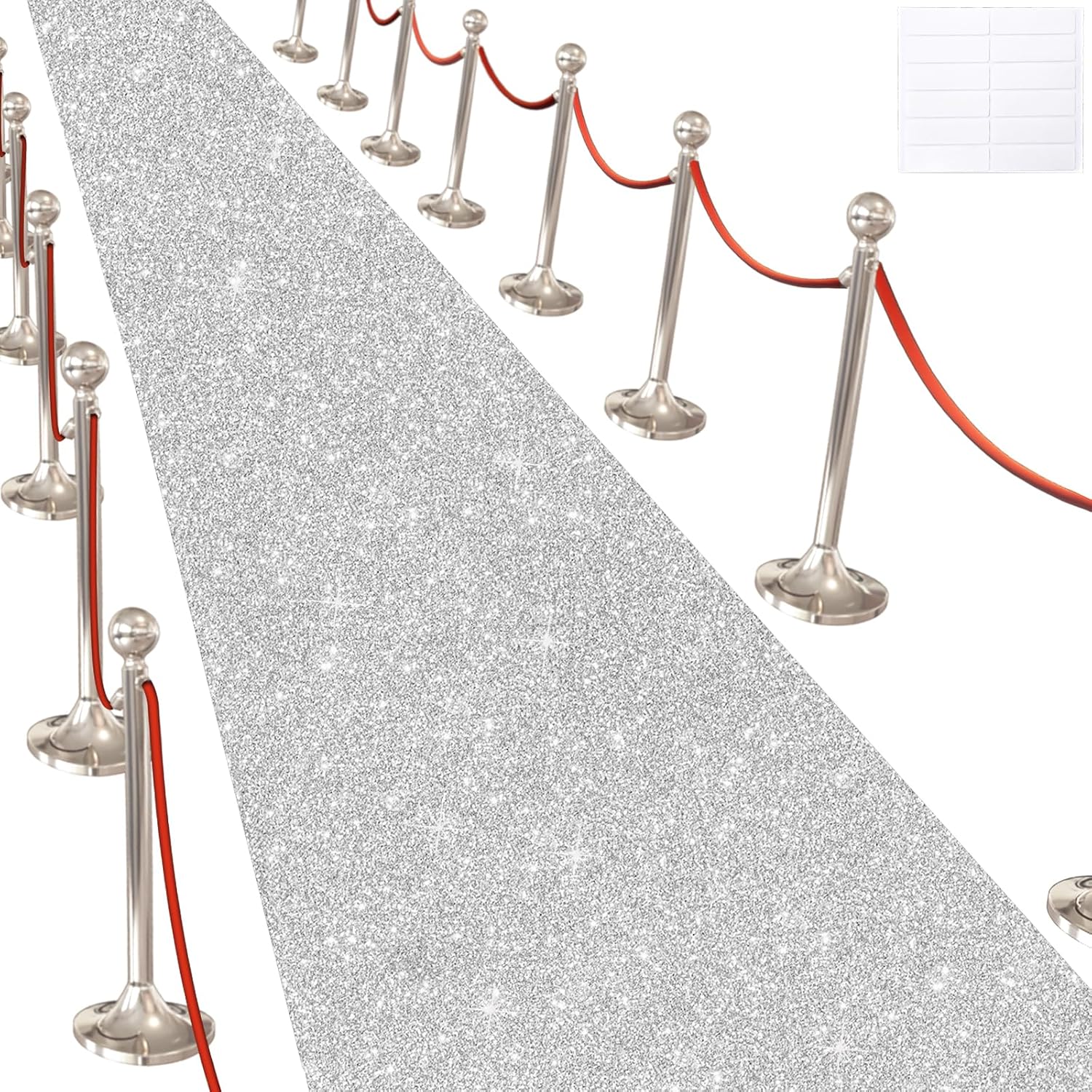 Glitter Carpet Runner for Party - 26FTx15FT