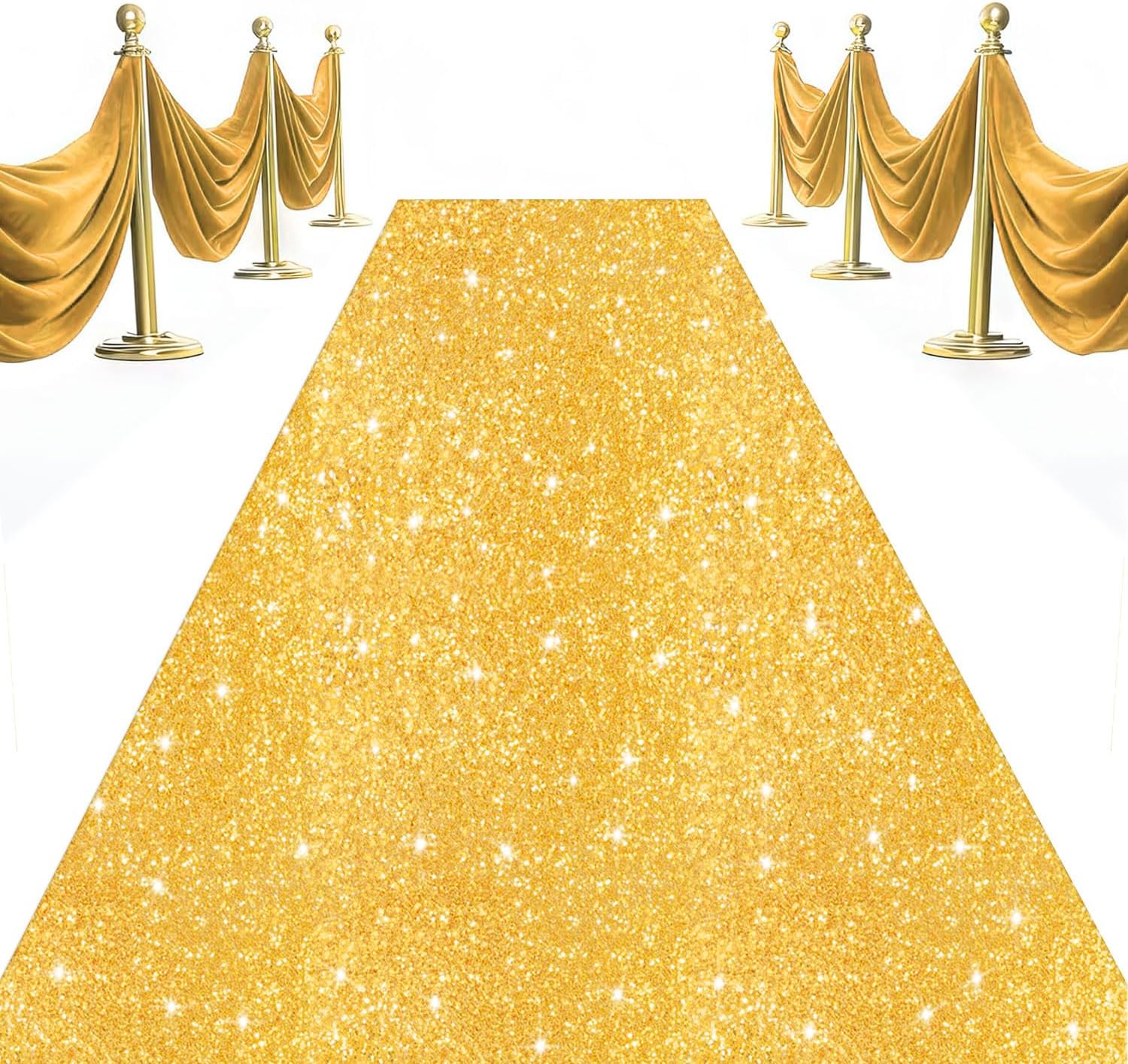 Gold Sequin Aisle Runner 2x15FT Wedding Decor