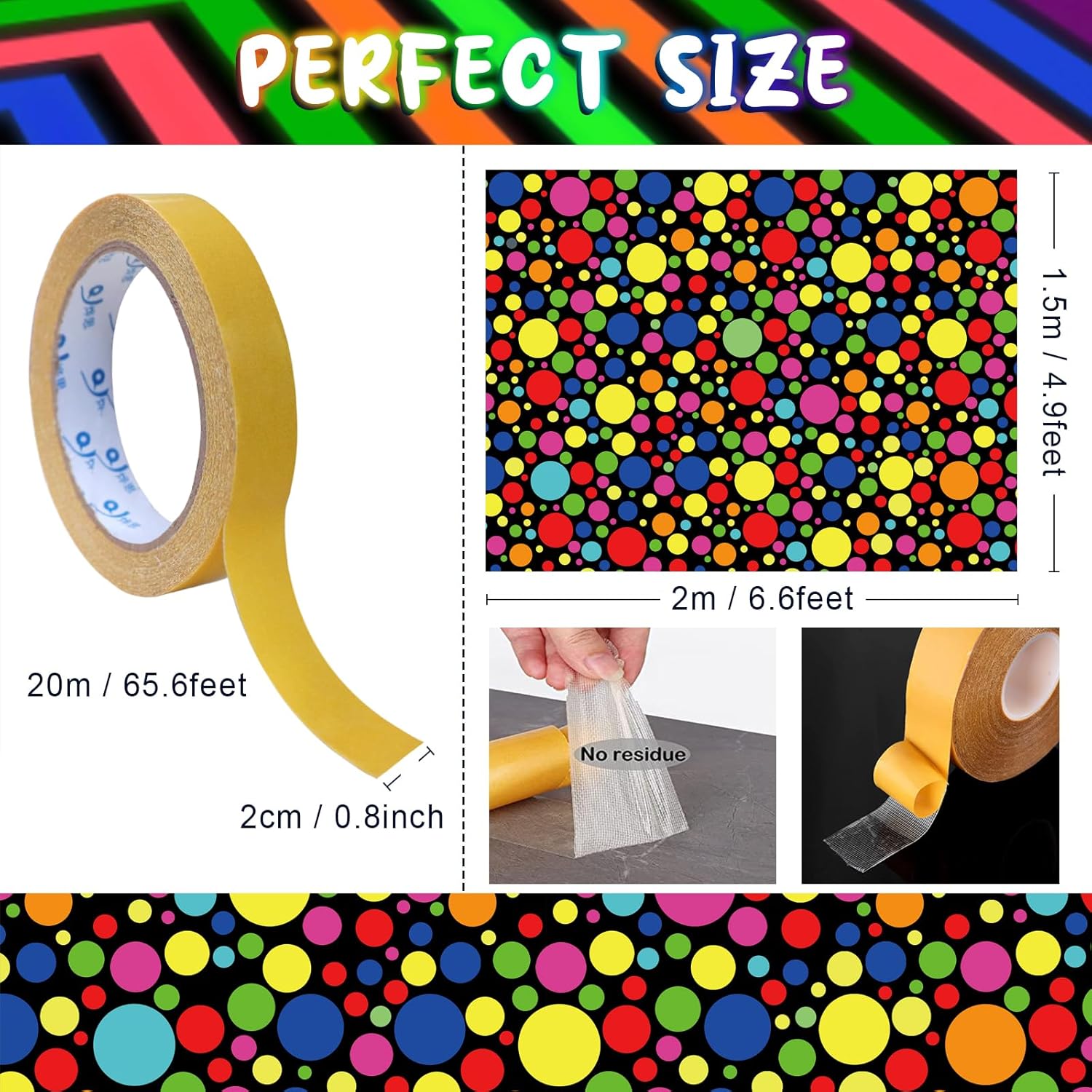 UNICORN ELEMENT Neon Dance Floor Runner 787x59 Inch