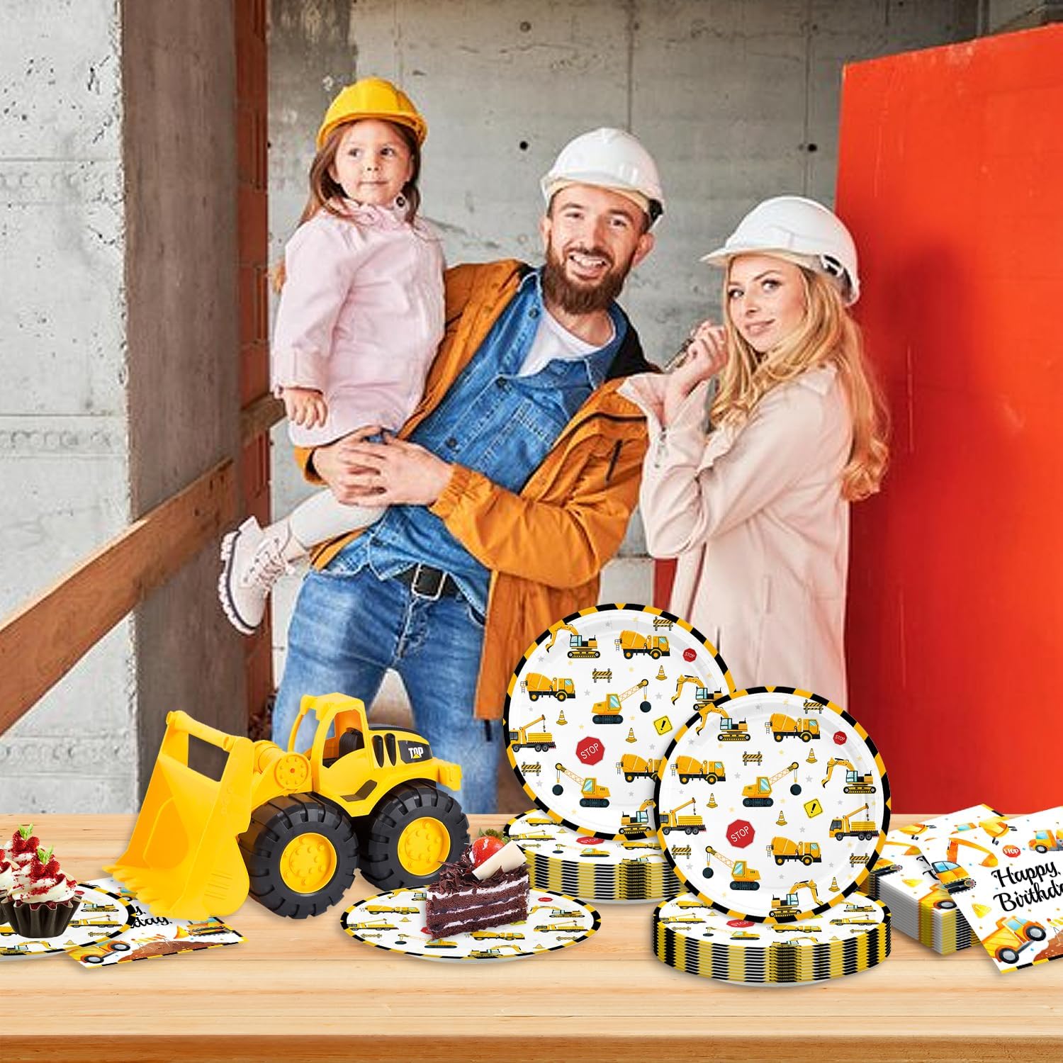 Construction Vehicle Party Set for 16 Guests