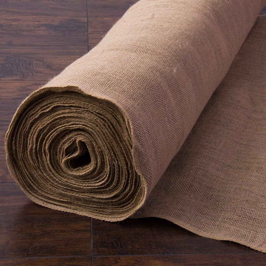 AK Trading Co 36 x 100ft Natural Jute Burlap Aisle Runner