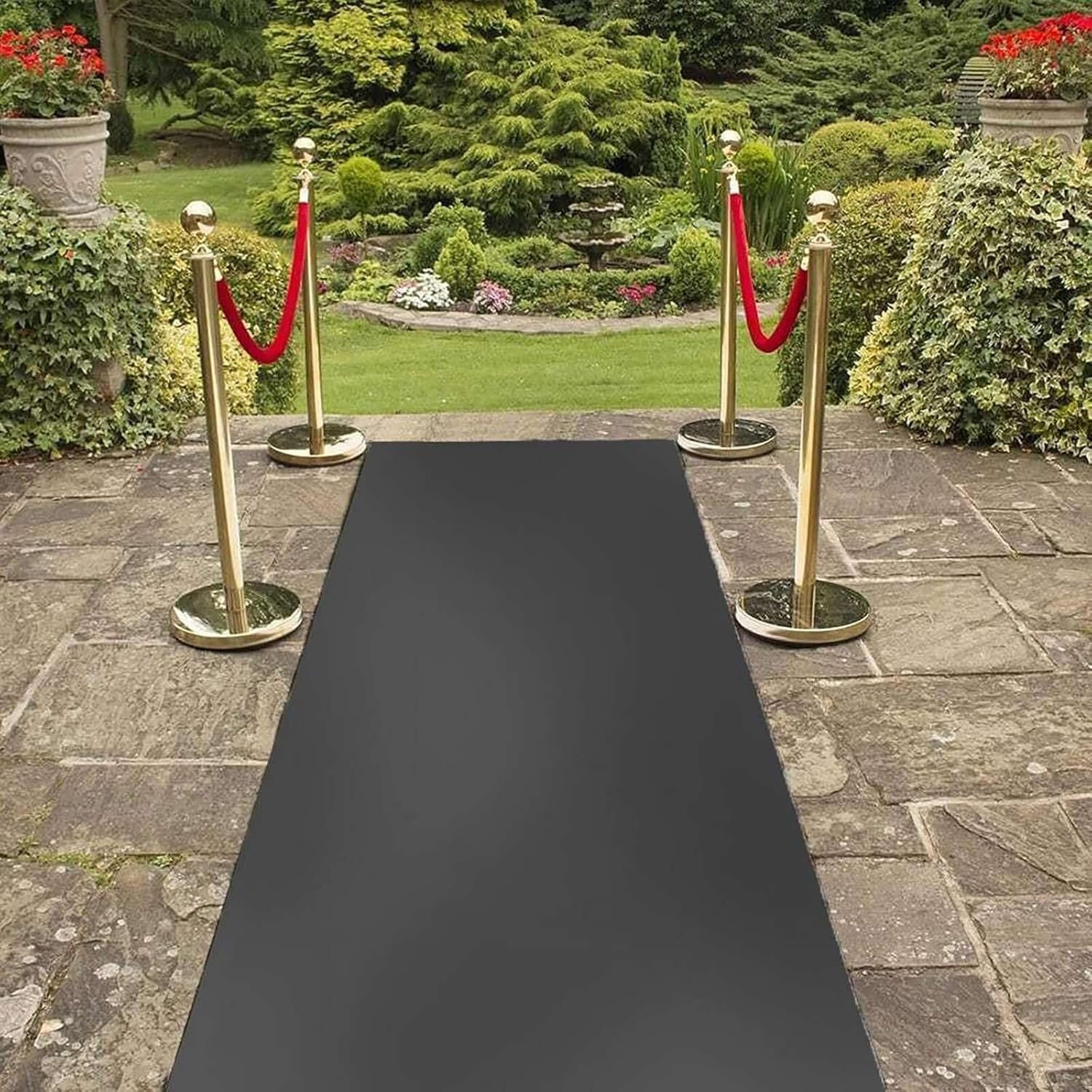 Efavormart 3FT x 50FT Black Glitter Aisle Runner