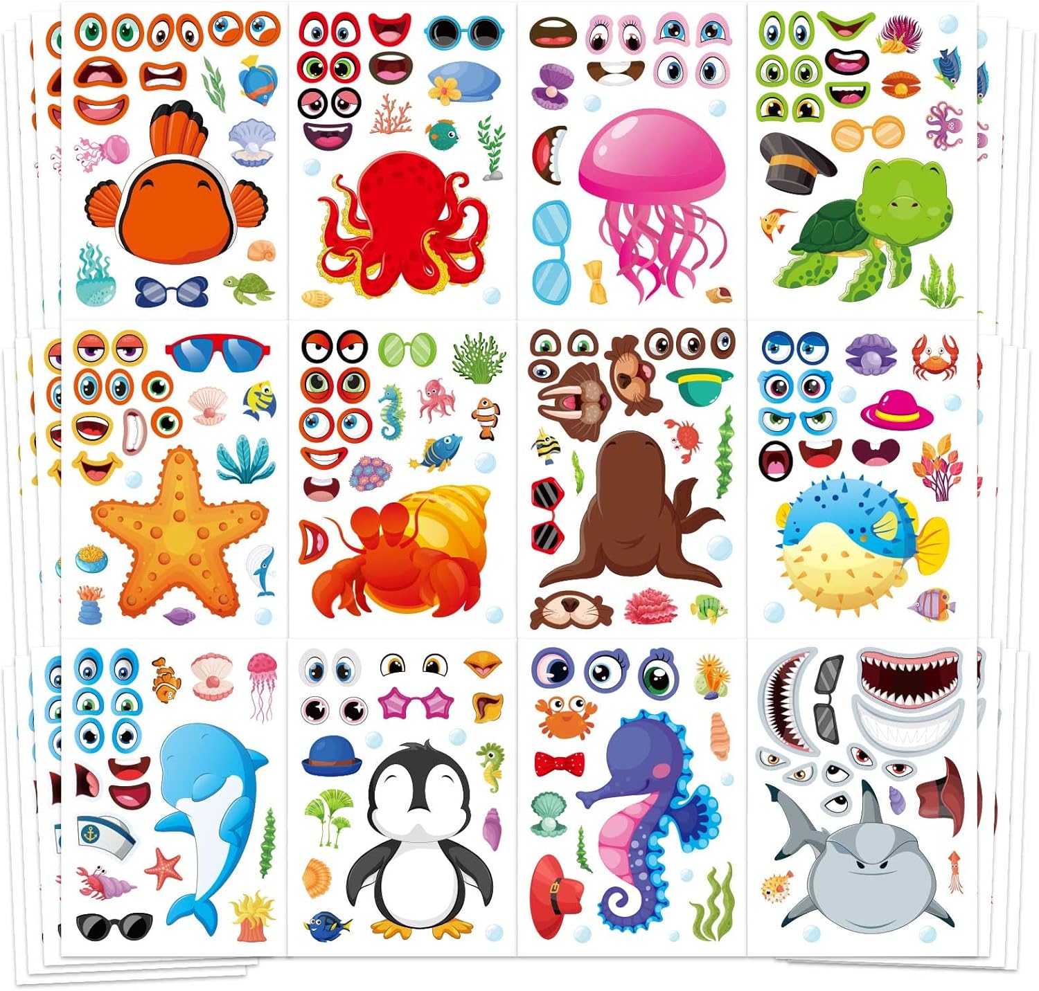 Ocean Stickers for Kids 48 Sheets Creative Sea Creatures