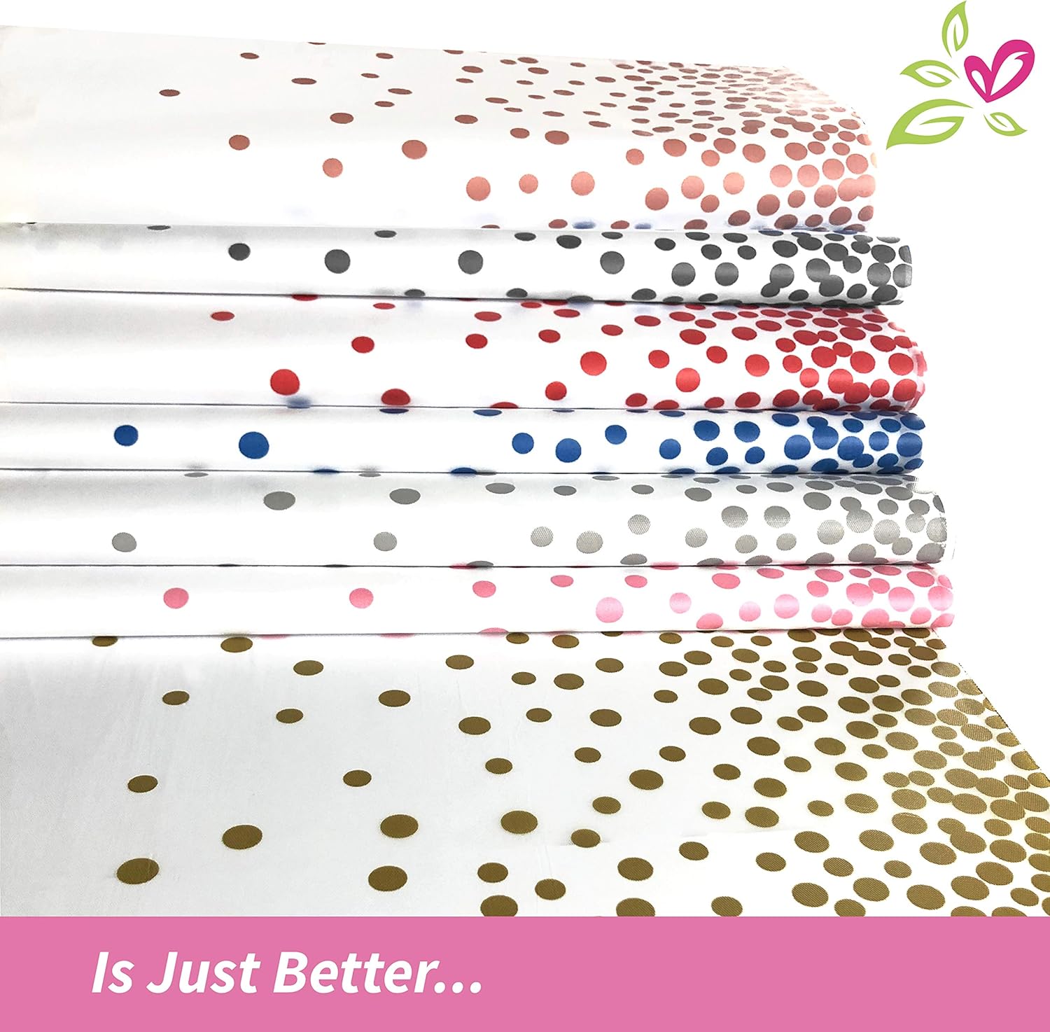 DECOSTYLE Pink Dot Tablecloth 54x108 Inch Waterproof Rectangular