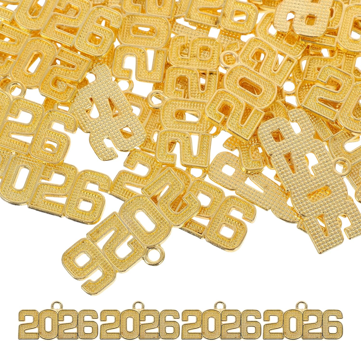 LUOZZY 100pcs Alloy Keychain Charms for DIY Jewelry Graduation Accessories