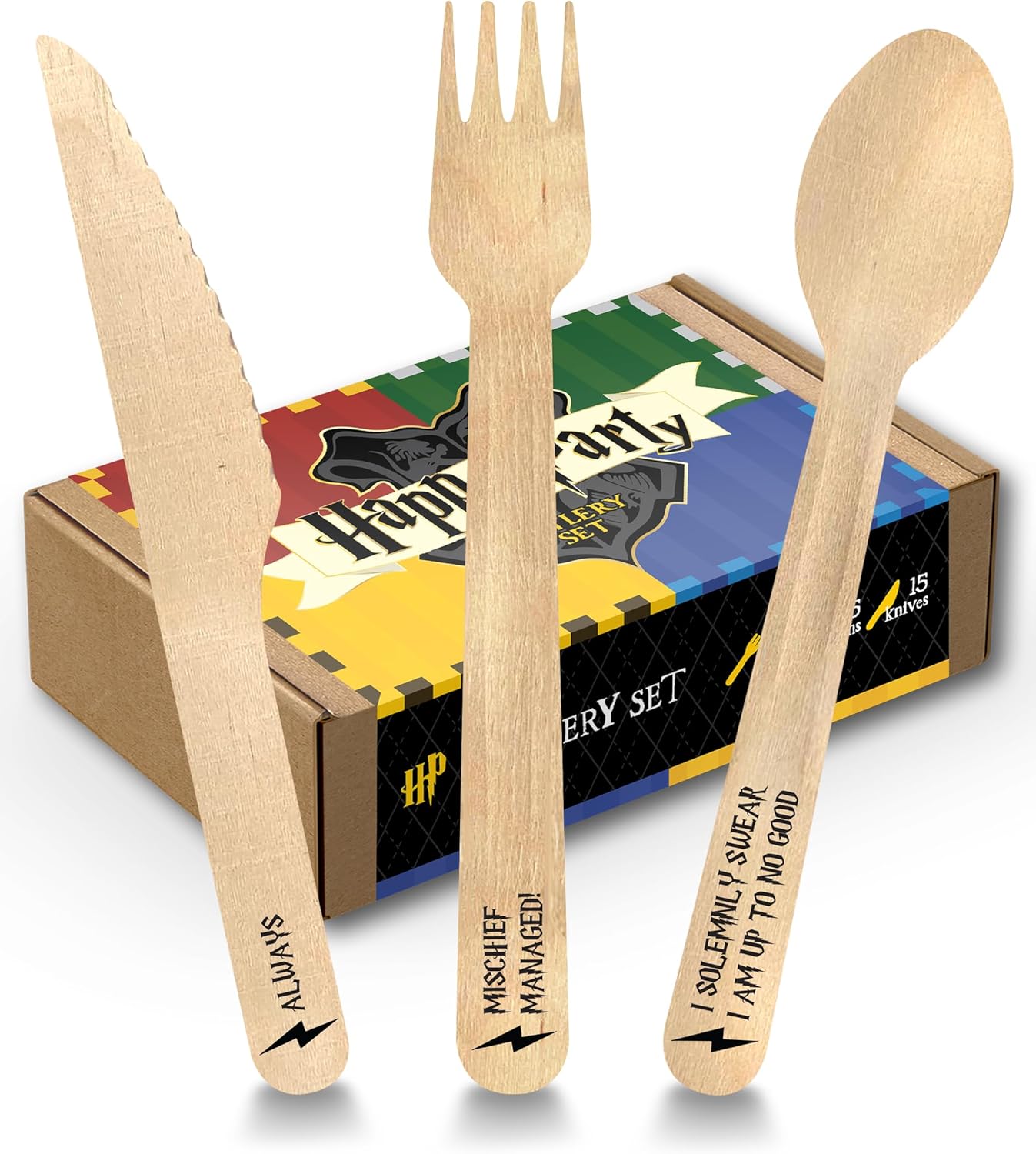 Harry Potter Themed Disposable Cutlery Set - 45pcs