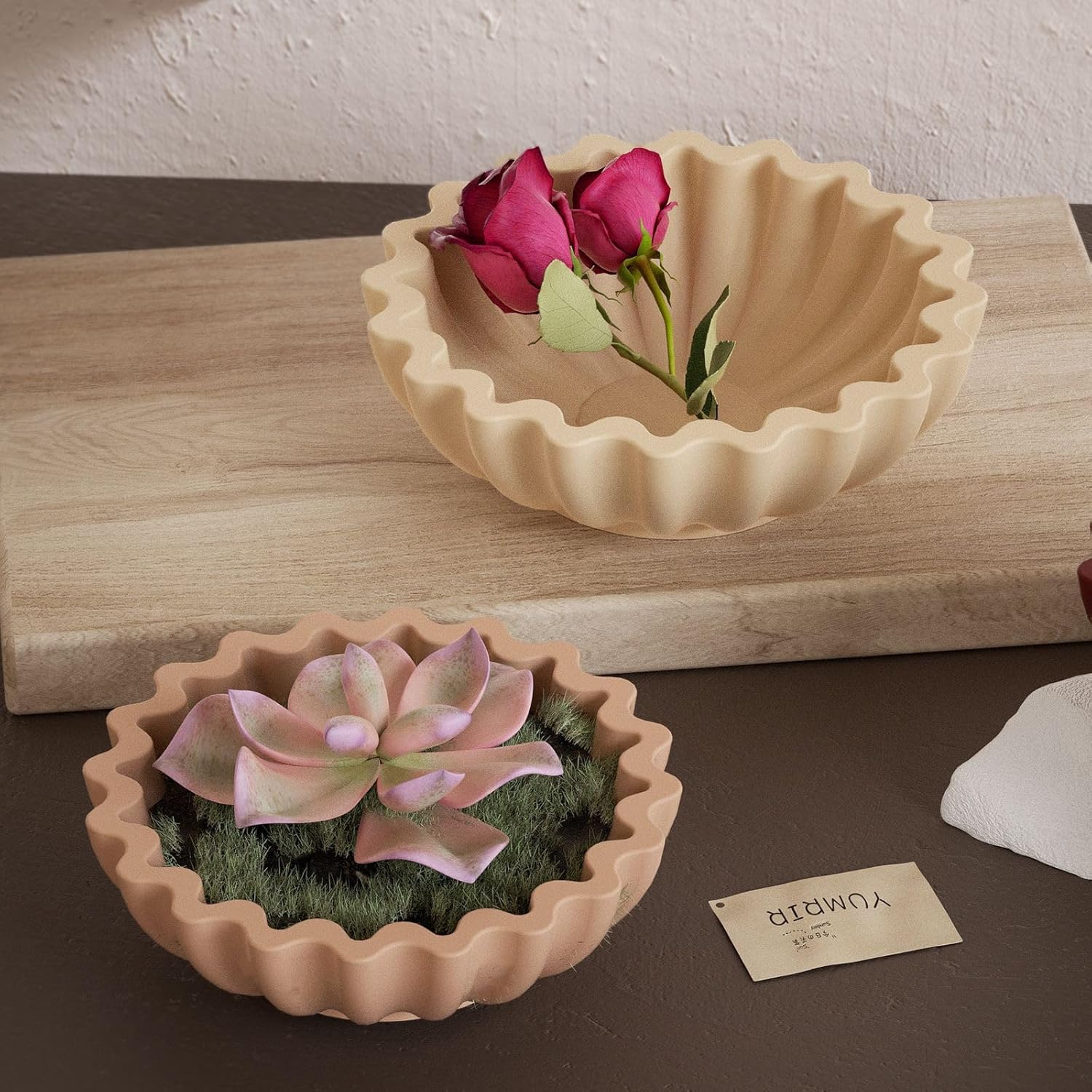 2PCS Flower Tray Resin Mold for Epoxy Casting and Craft Projects