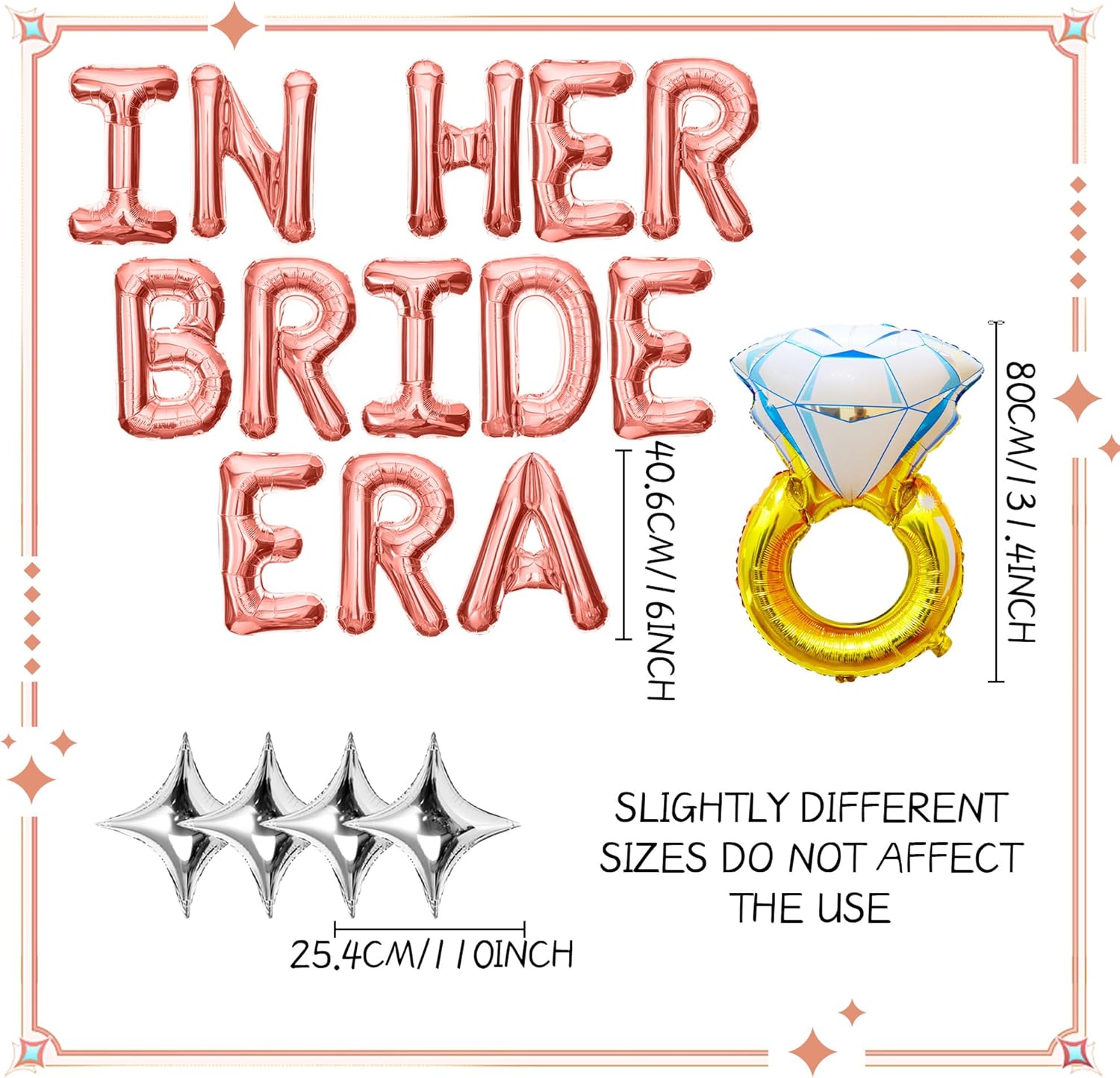 Rose Gold In Her Bride Era Balloon Banner