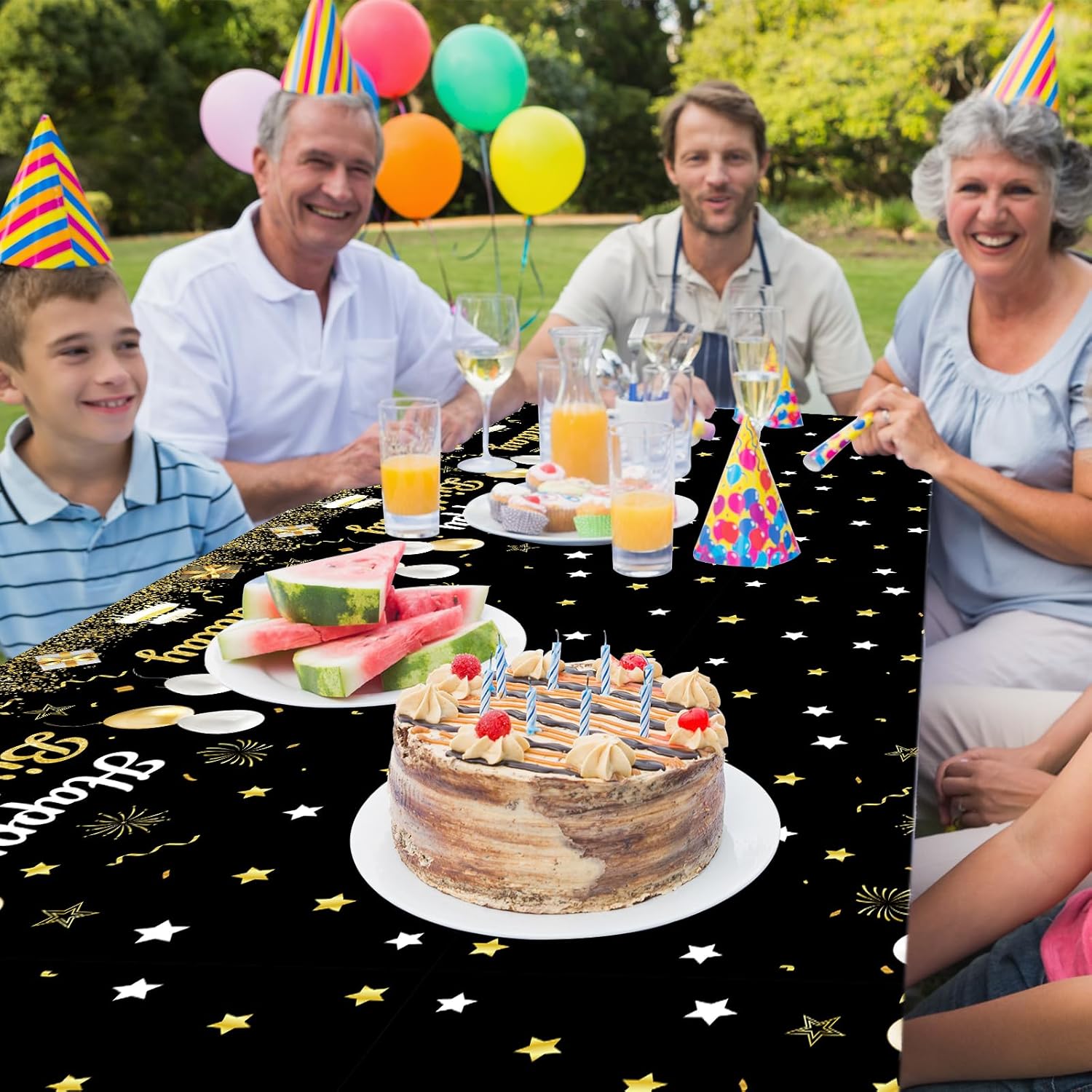 Happy Birthday Plastic Tablecloths 54x108 Inch