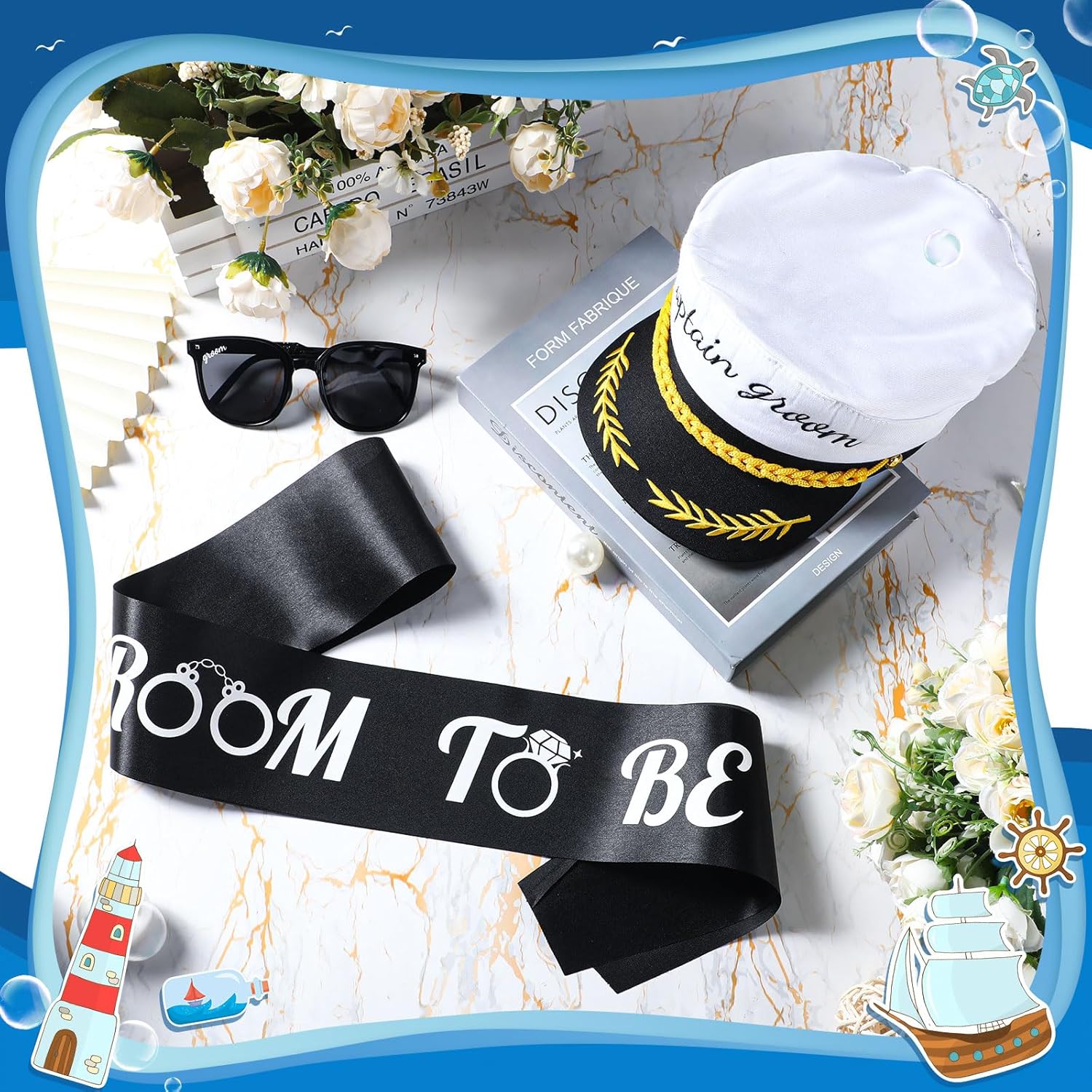 JaGely 3 Pcs Bachelor Party Accessories for Groom Set