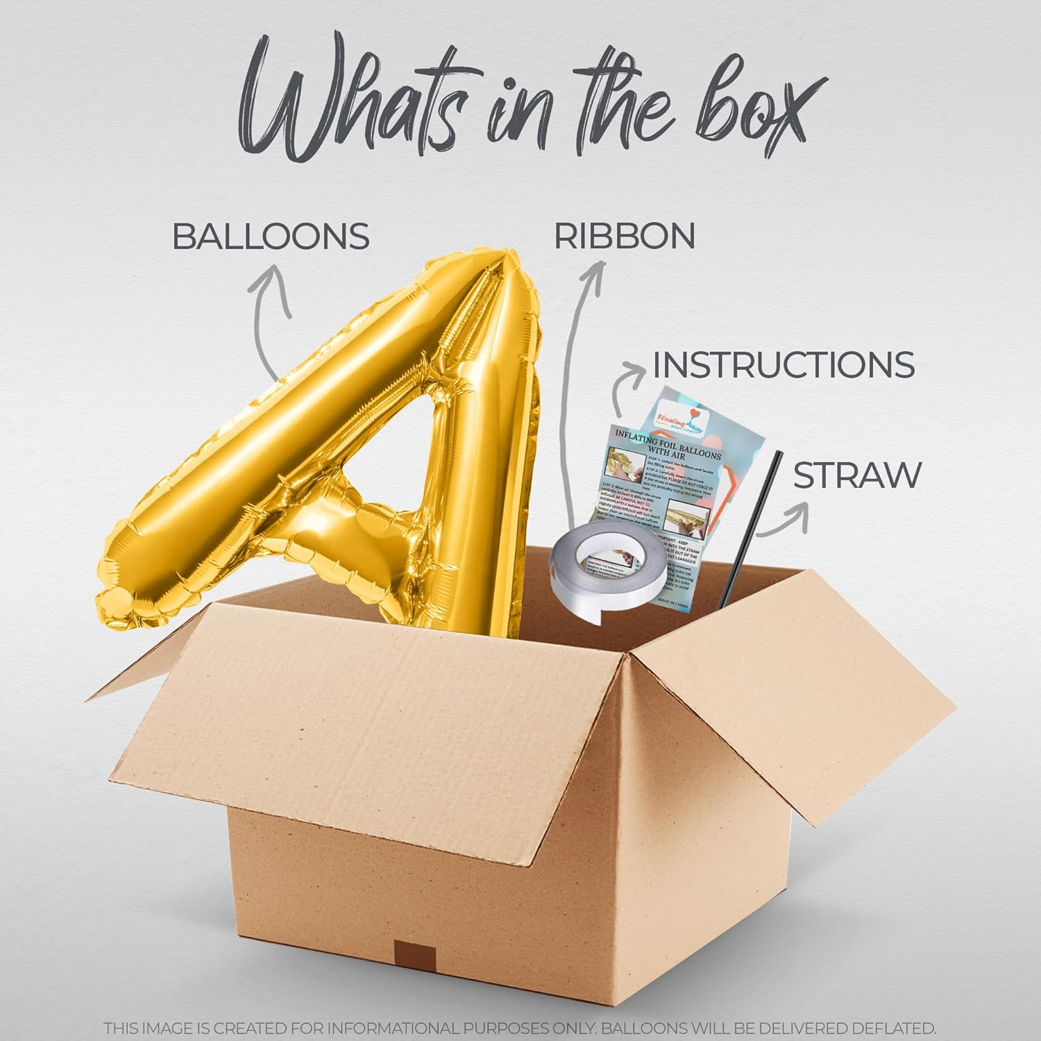 Letter Balloons - Party Animal 16 Inch Foil Mylar Balloons Gold