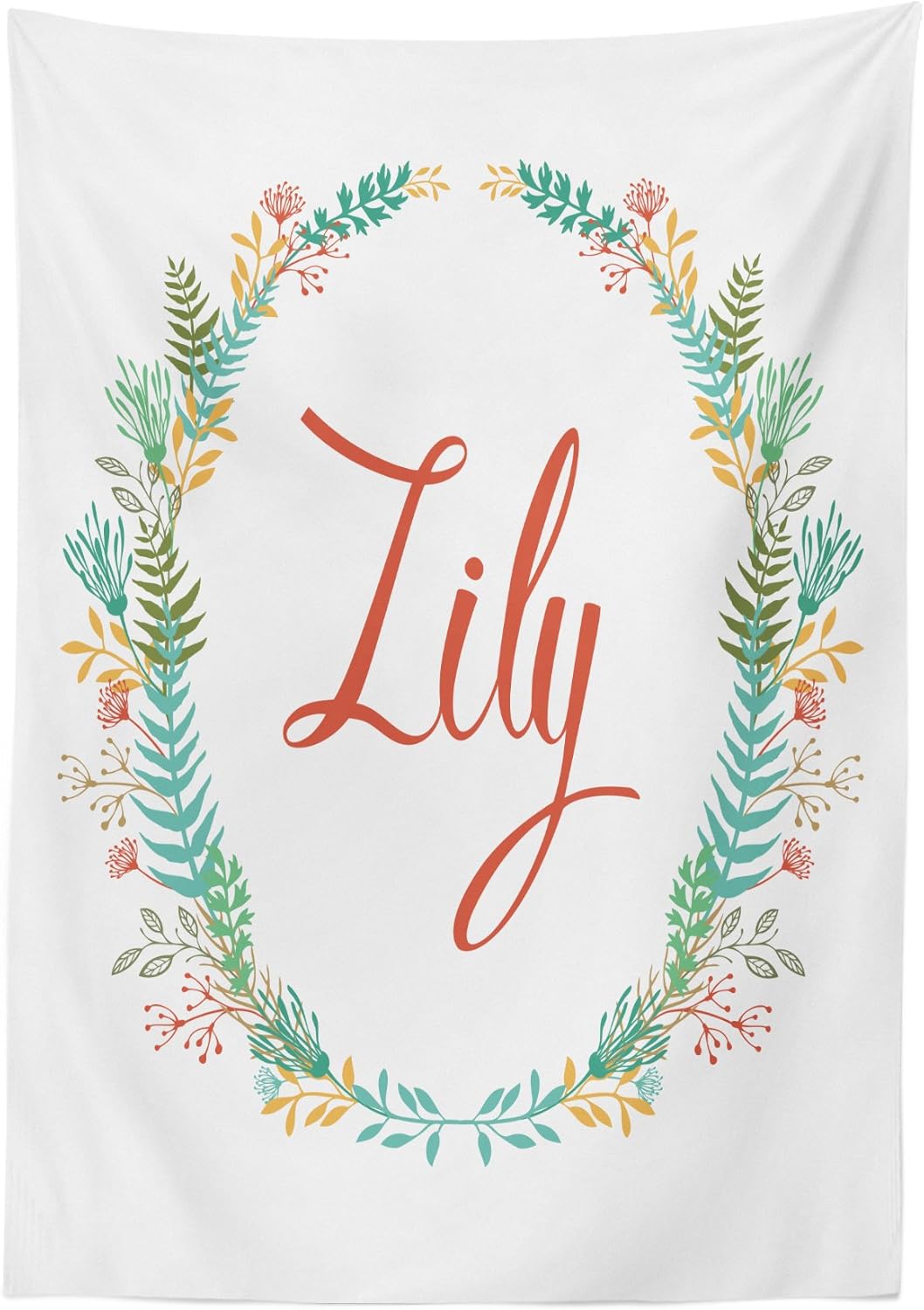 Ambesonne Lily Outdoor Tablecloth 58x84 Multicolor