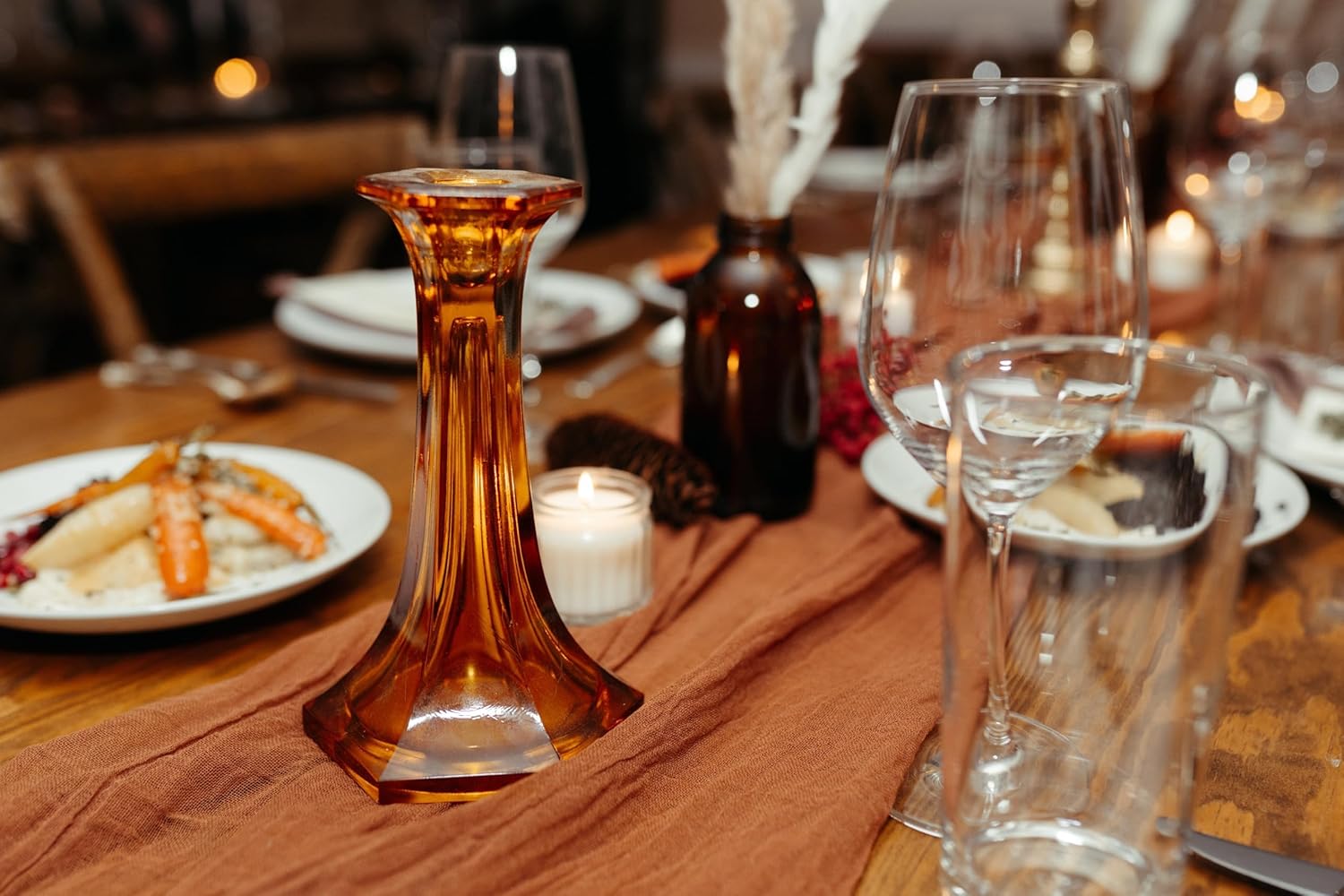 ByFern Studio 60ft Terracotta Orange Rust Cheesecloth Table Runners