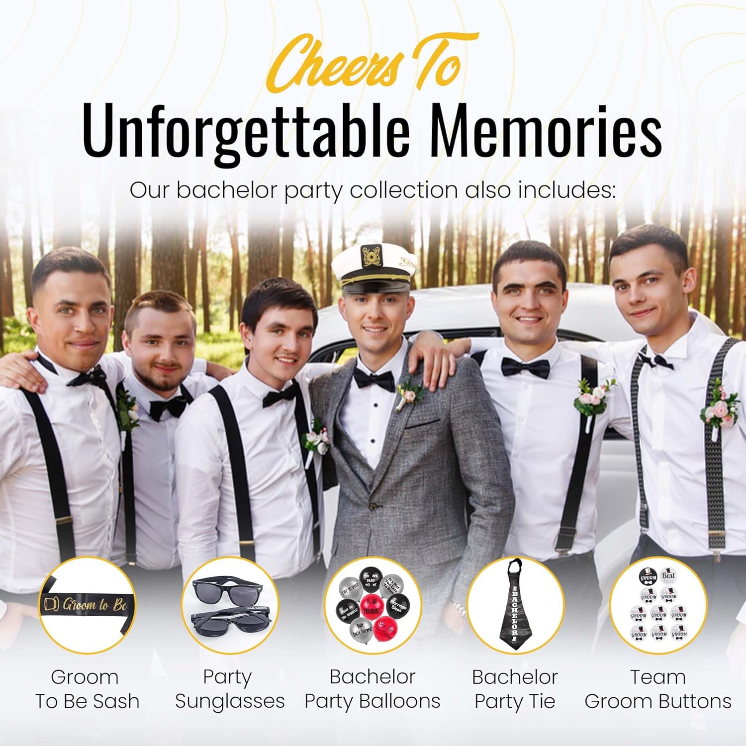 Brosash Bachelor Party Decorations 26 Piece Set