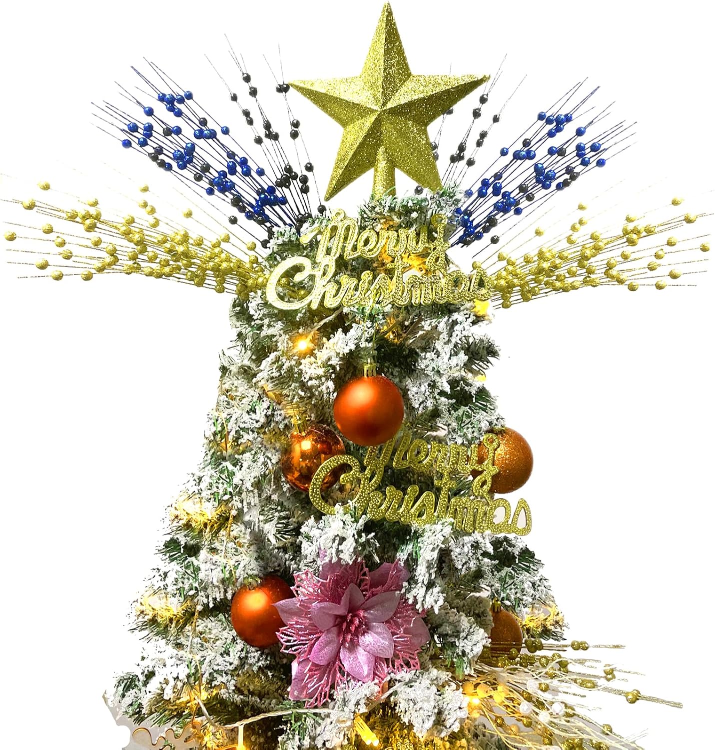Christmas Glitter Berry Stem Decorations 24 PCS