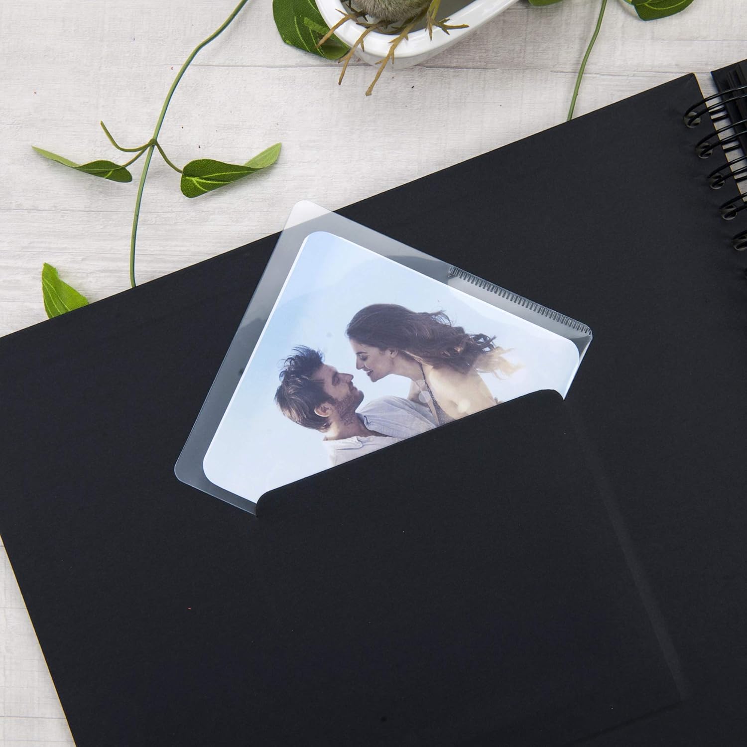 12x12 Inch Large DIY Scrapbook Photo Album with Window Cover