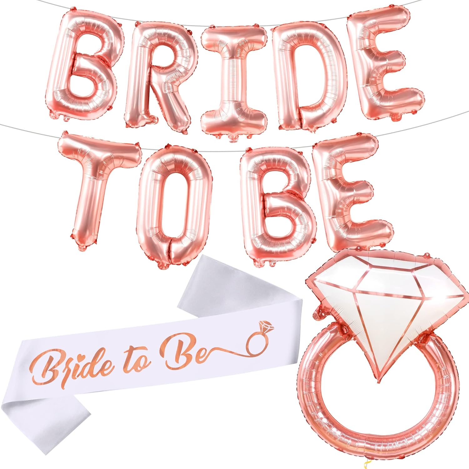 Rose Gold Bride To Be Balloons Set of 11