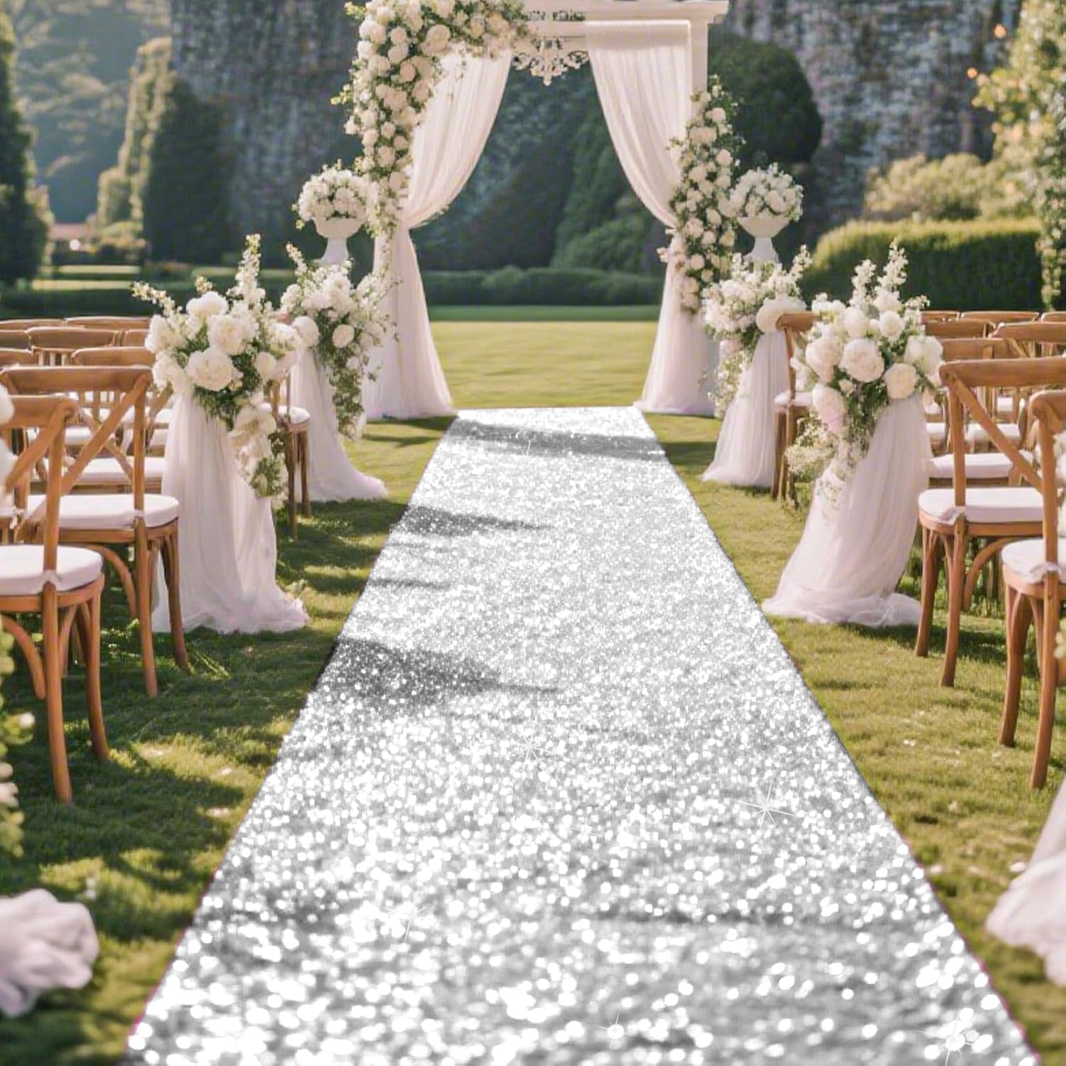 Glitter Carpet Runner for Party - 26FTx15FT