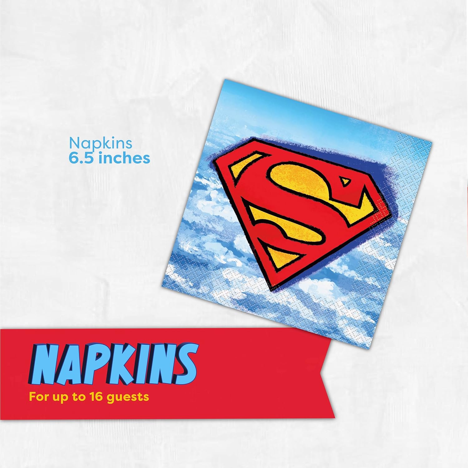 Unique Superman Party Plates and Napkins for 16