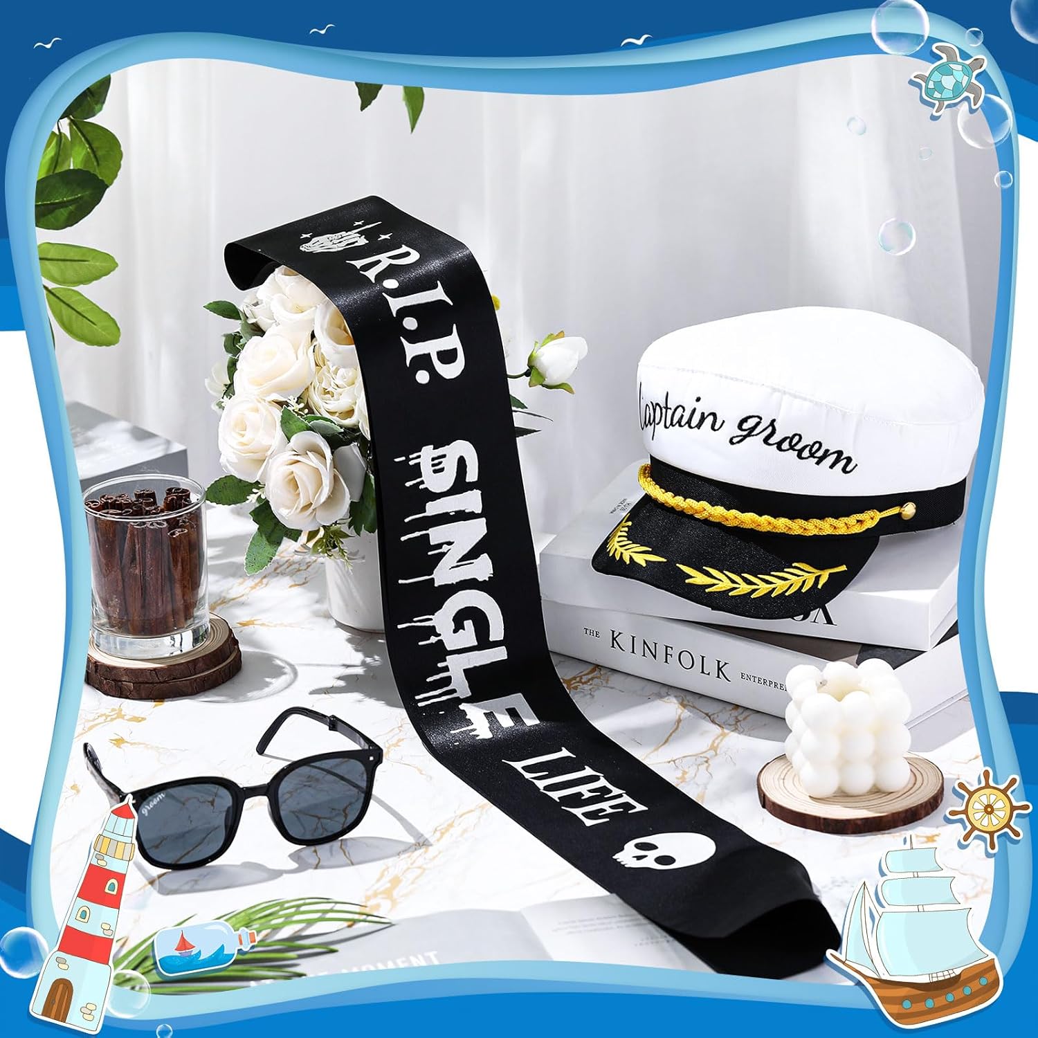 JaGely 3 Pcs Groom Party Accessories Set