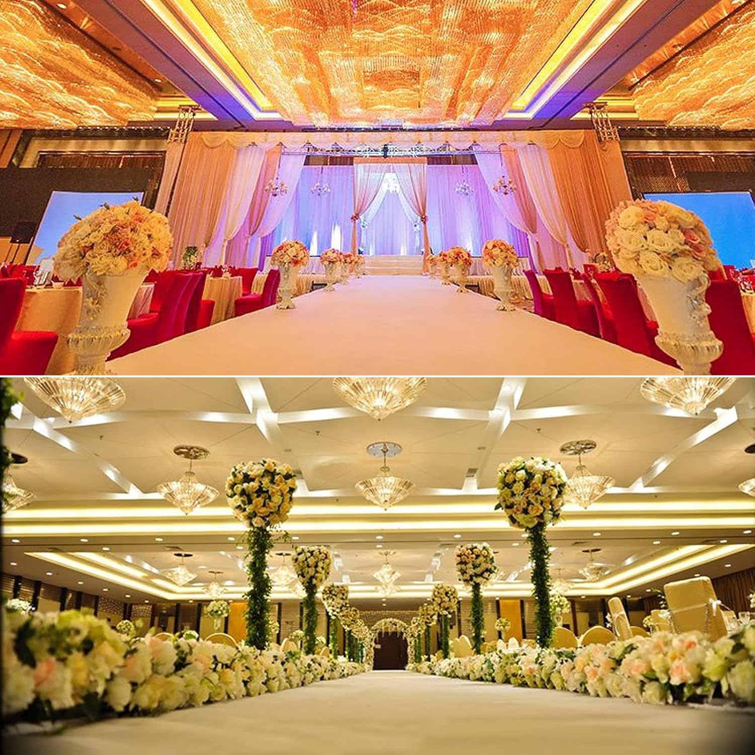 Champagne Aisle Runner for Wedding 2mm Thickness