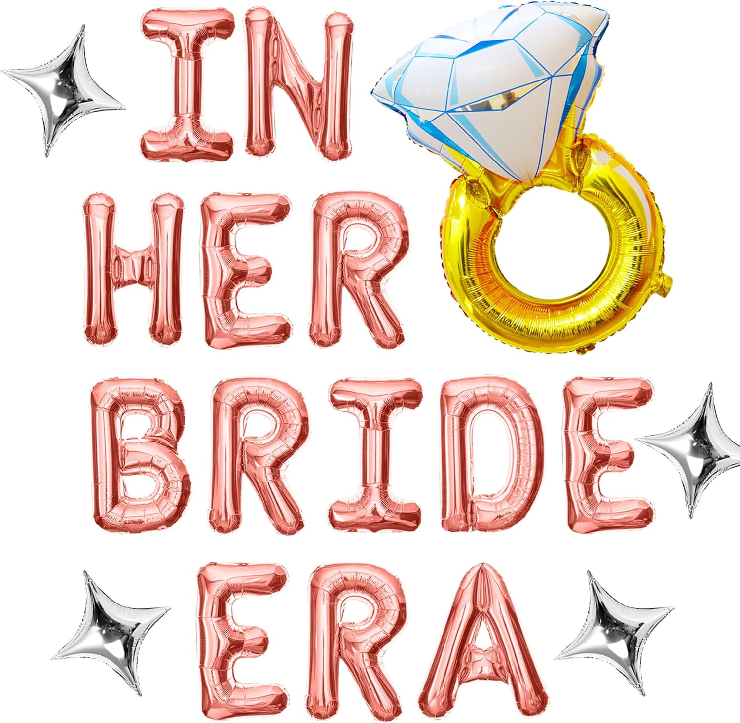 Rose Gold In Her Bride Era Balloon Banner