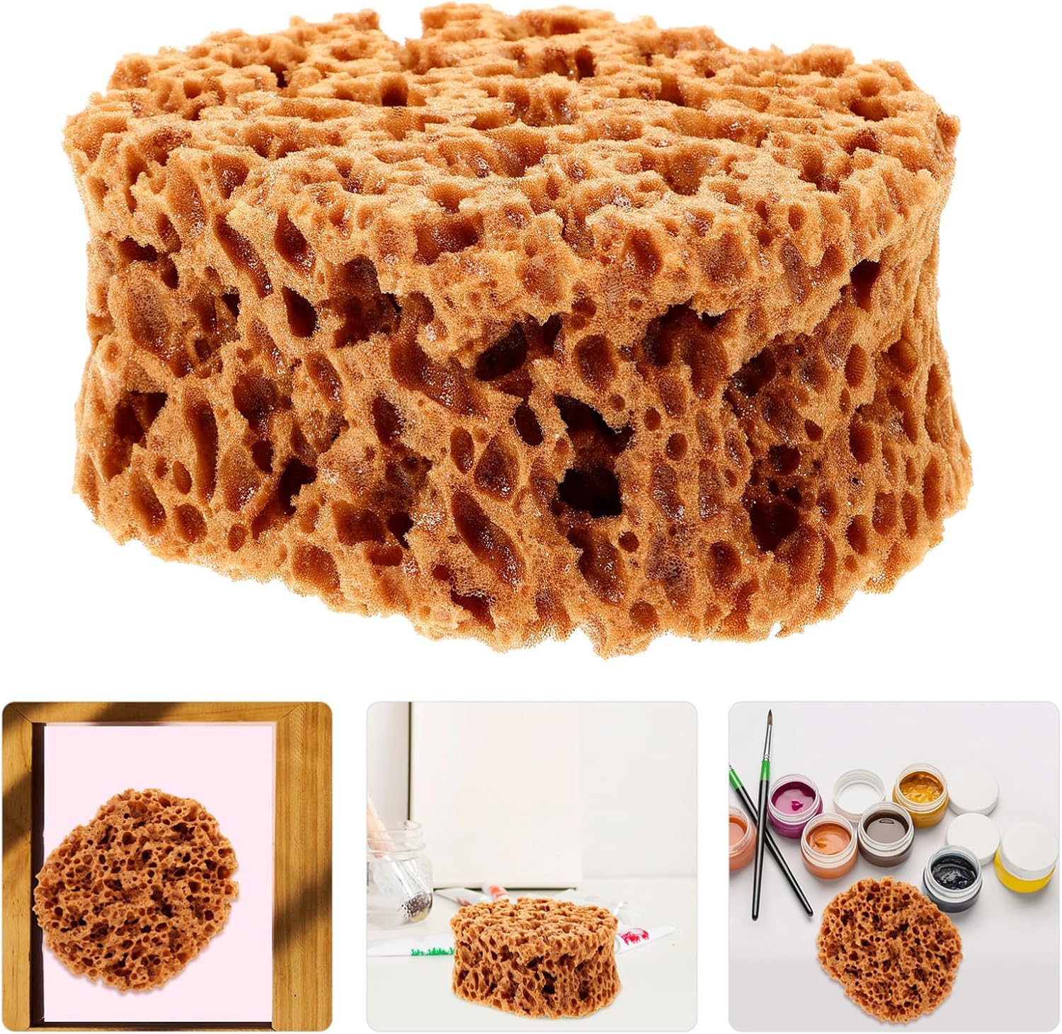 UPKOCH Natural Sea Sponge for Painting - 6 Inch Eco-Friendly Texturing Tool