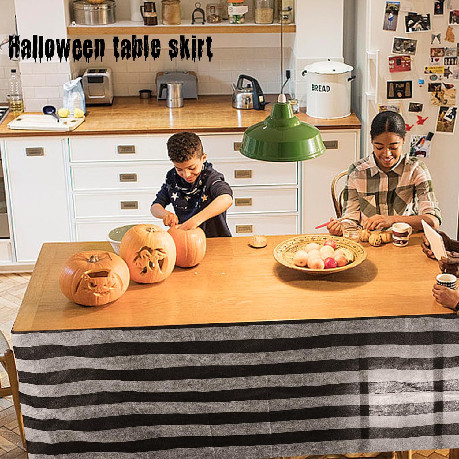 RunNico 99x33ft Black and White Striped Gossamer Roll