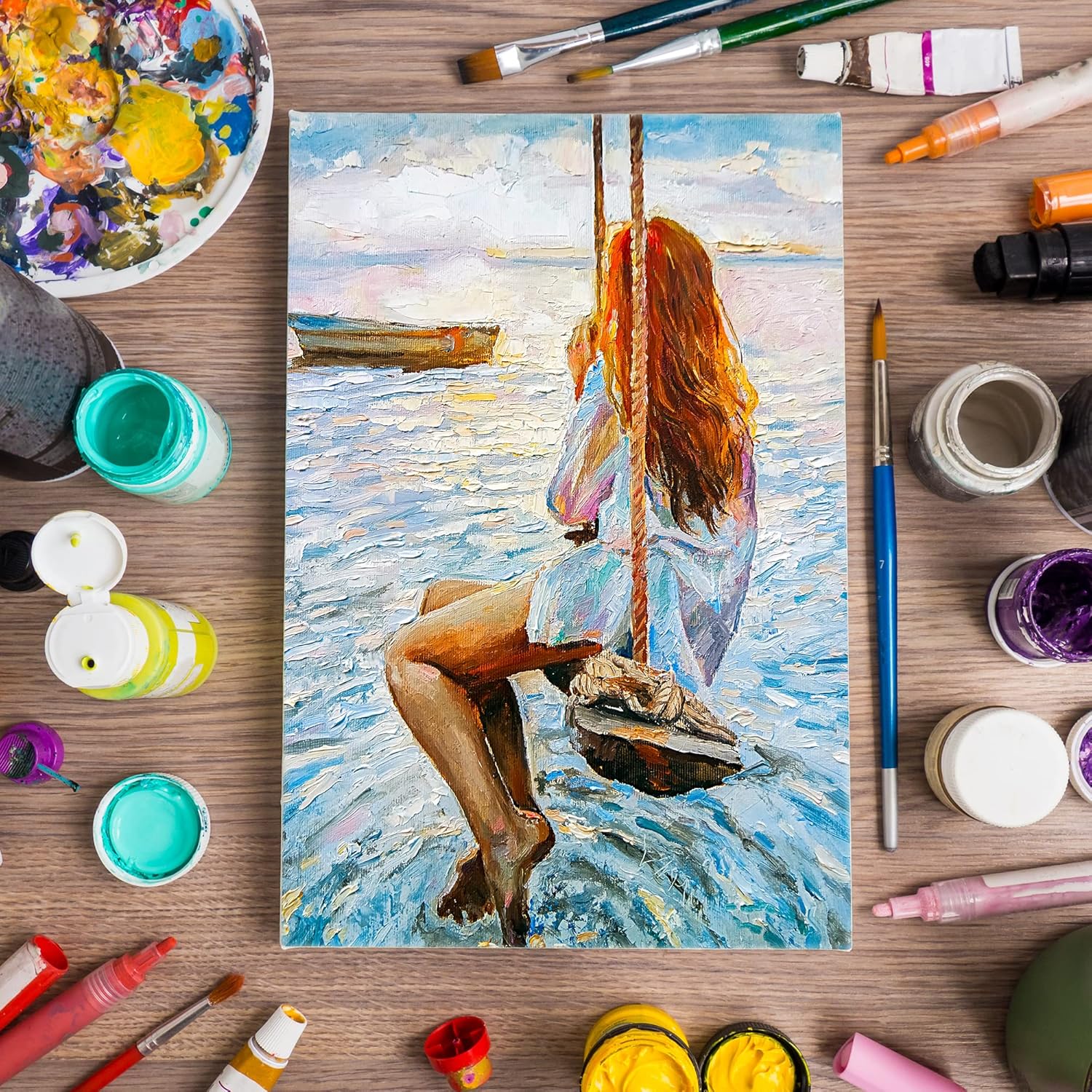 FIXSMITH 21 Pack Stretched Canvases for Painting